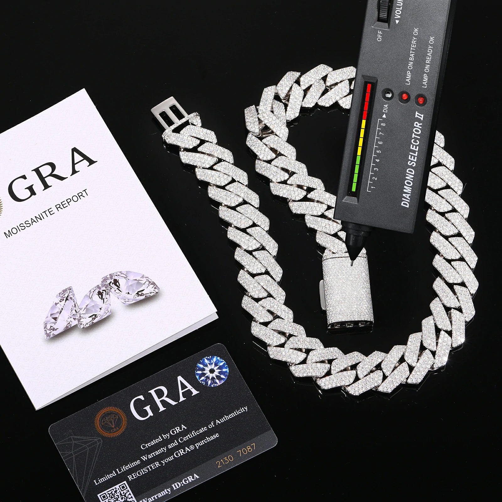 20mm Moissanite Cuban Link Chain