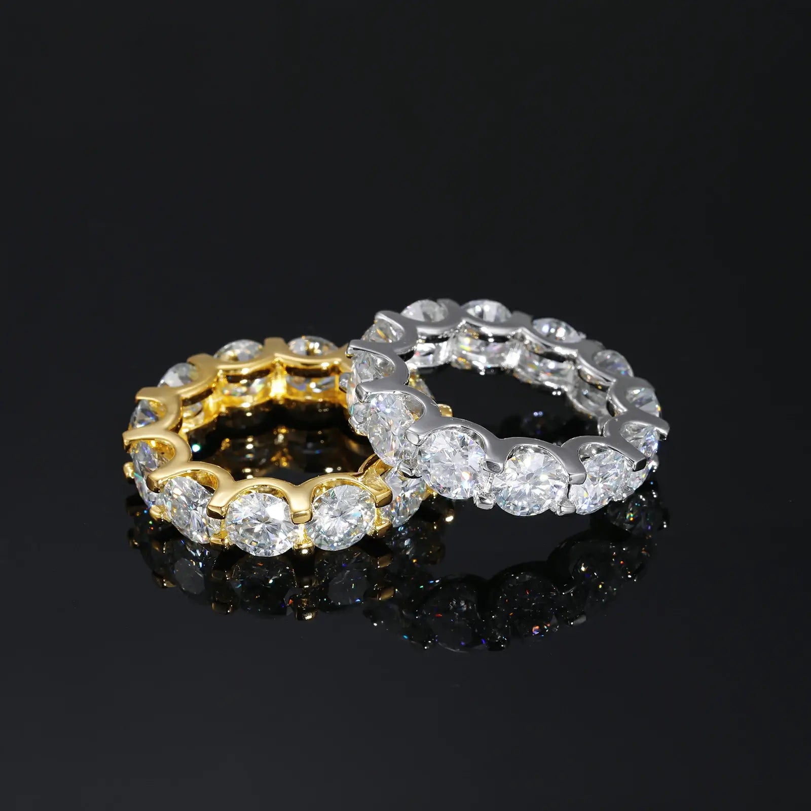 6.5mm S925 Moissanite Eternity Engagement Ring