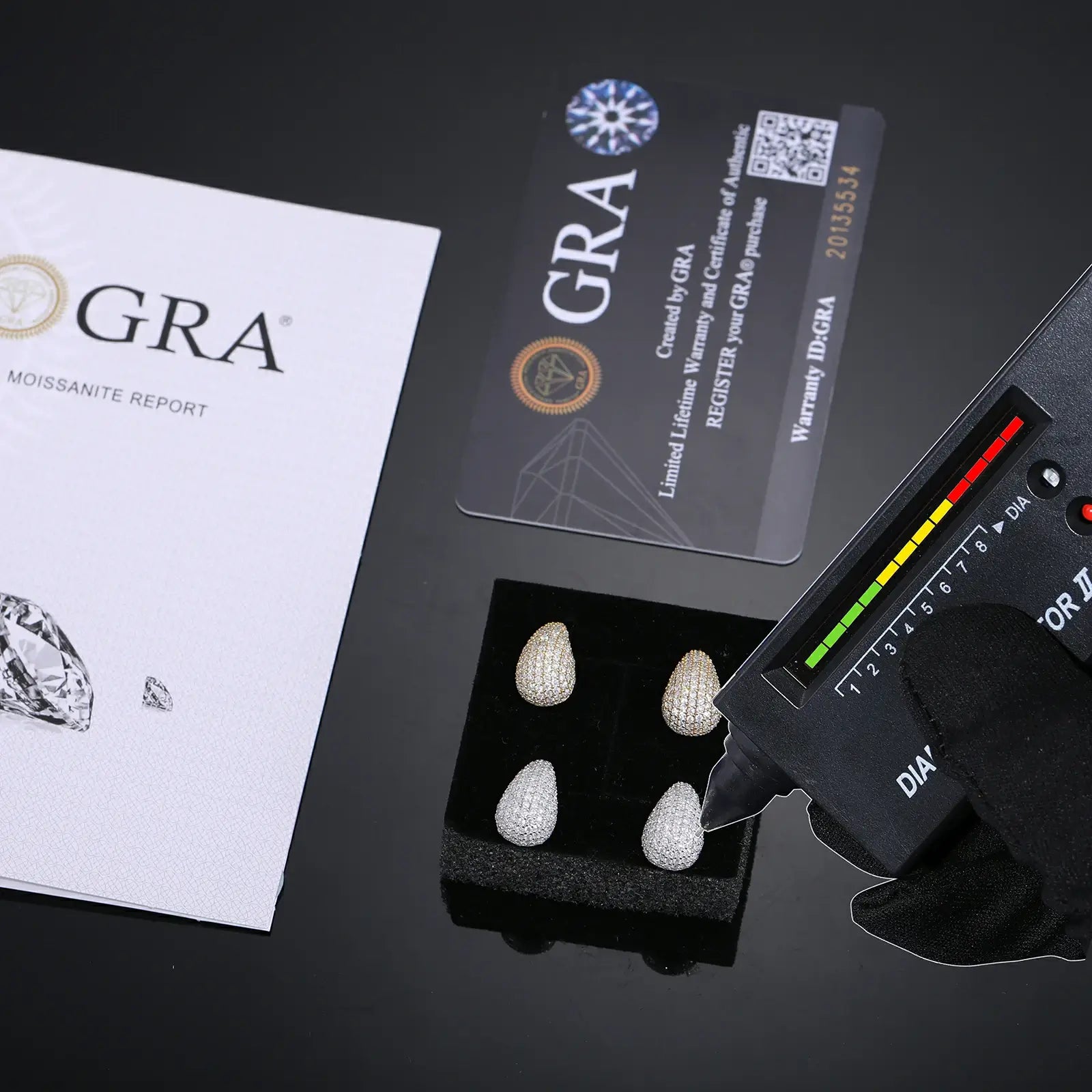 S925 Moissanite Tears Stud Earrings