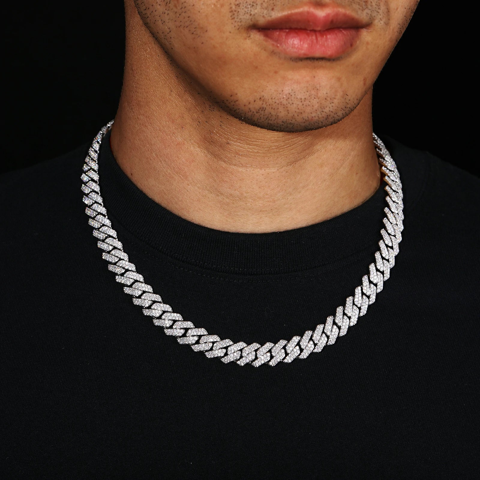 12mm Moissanite Cuban Link Chain