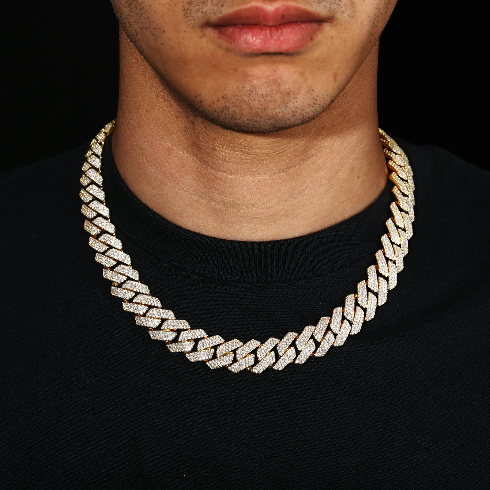 16mm Moissanite Cuban Link Chain