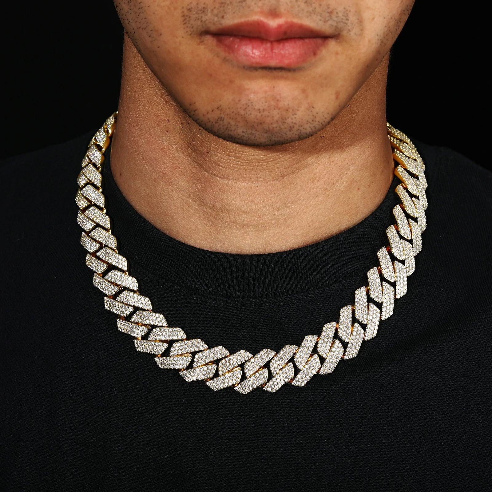 20mm Moissanite Cuban Link Chain
