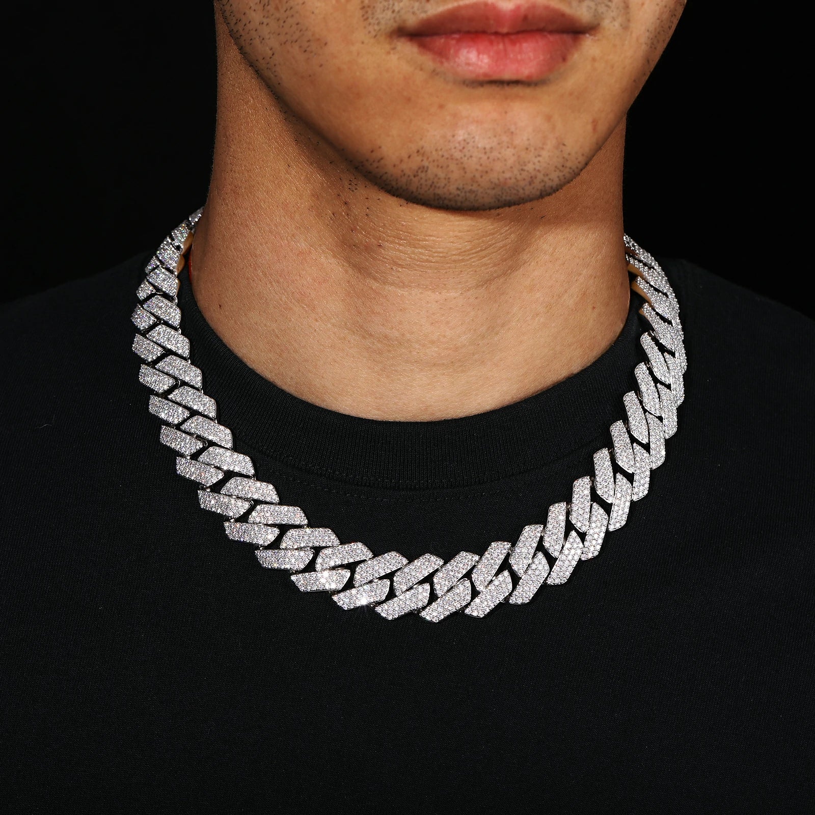 20mm Moissanite Cuban Link Chain