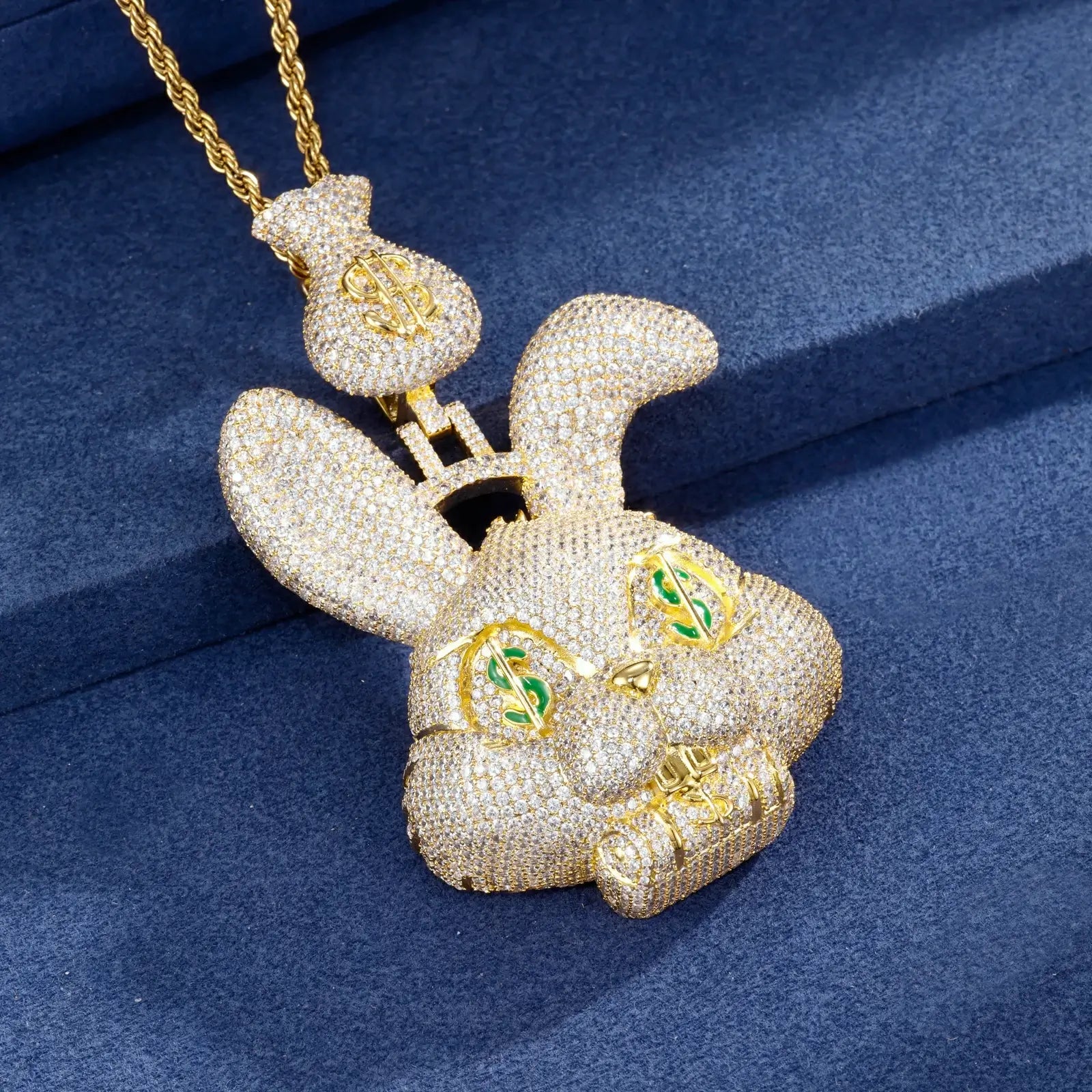 Oversized Greedy Rabbit Pendant