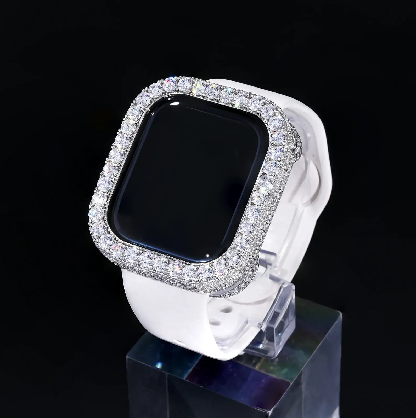 S925 Moissanite 42mm Apple Watch Bezel Case for Series 11