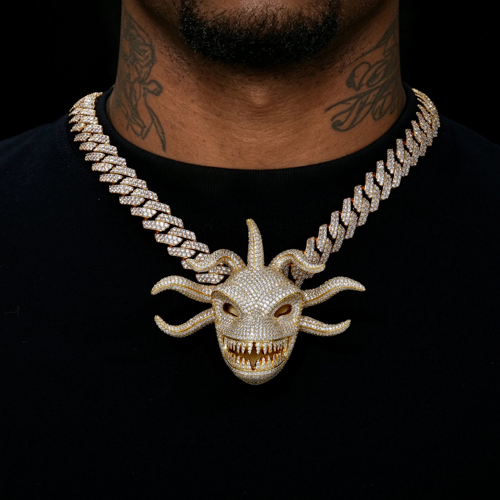 Moissanite Big Sea Monster Pendant