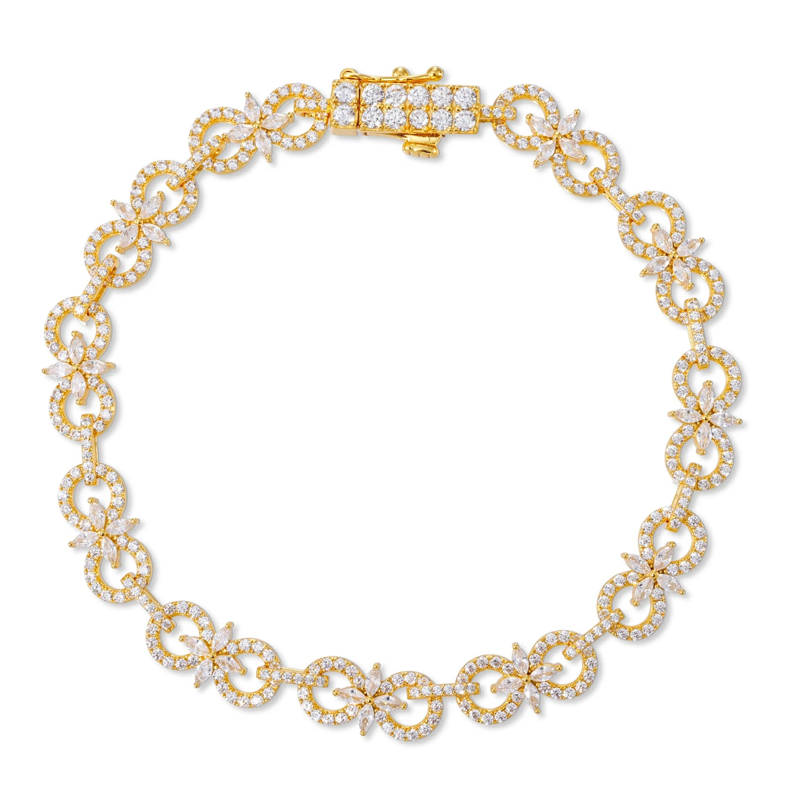 7.5mm S925 Moissanite Polar Star Infinity Bracelet
