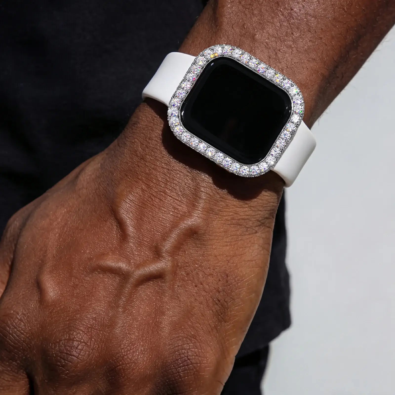 S925 Moissanite 42mm Apple Watch Bezel Case for Series 11