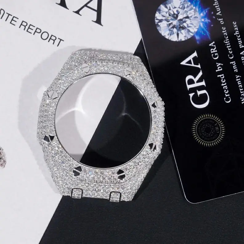 S925 Moissanite Bust Down G-Shock Watch Bezel Case - GA2100