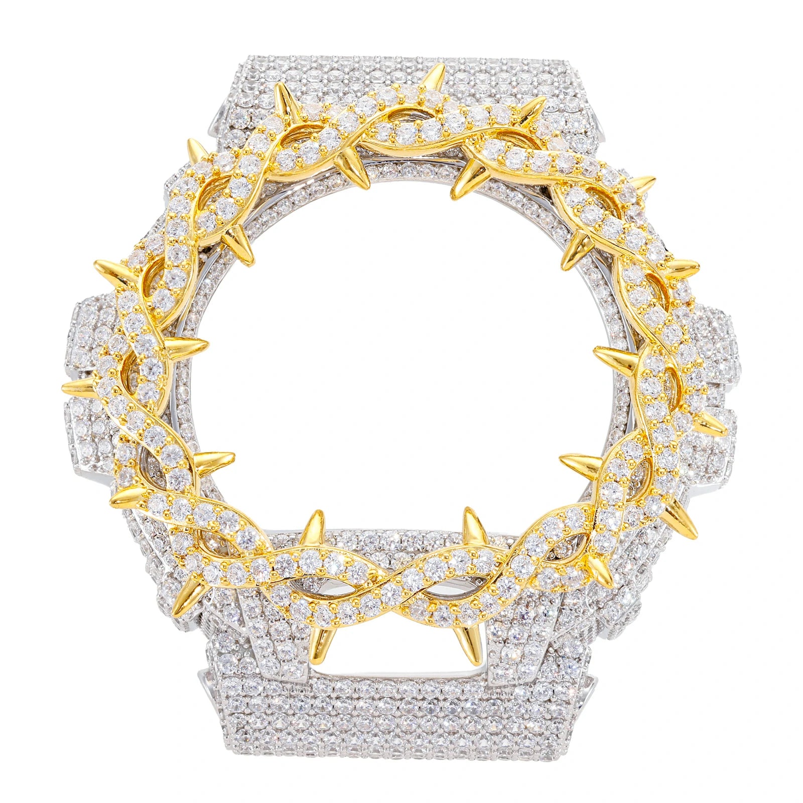 S925 Moissanite Twist Thorn Watch Case for DW6900