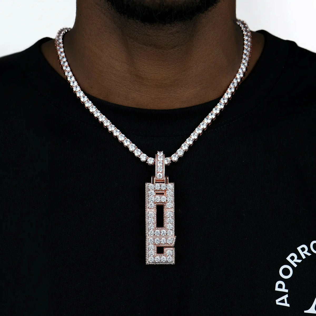 Custom Radiant Layers Vertical Letter Pendant