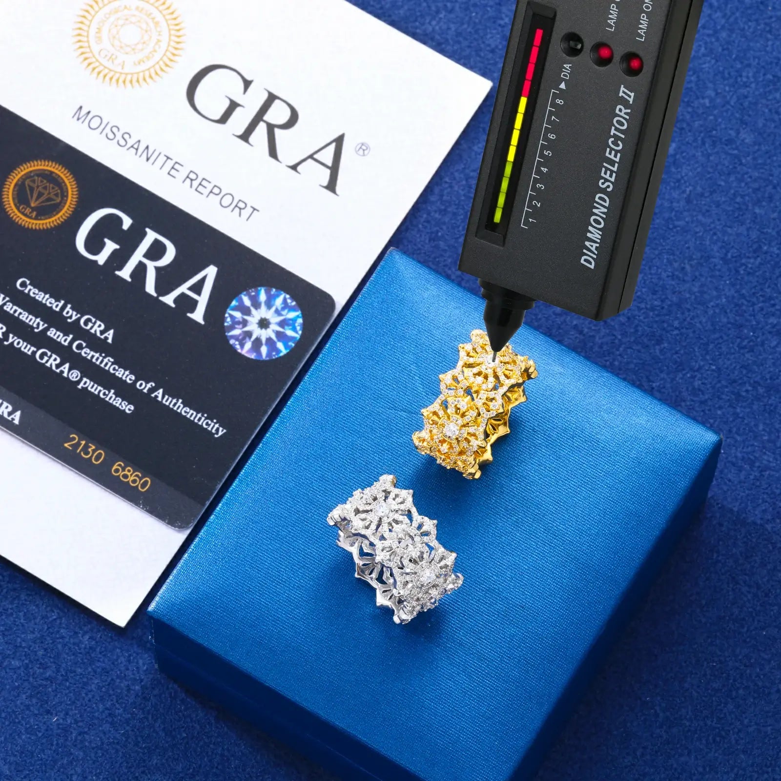 S925 Moissanite Chrome Heart Band Ring