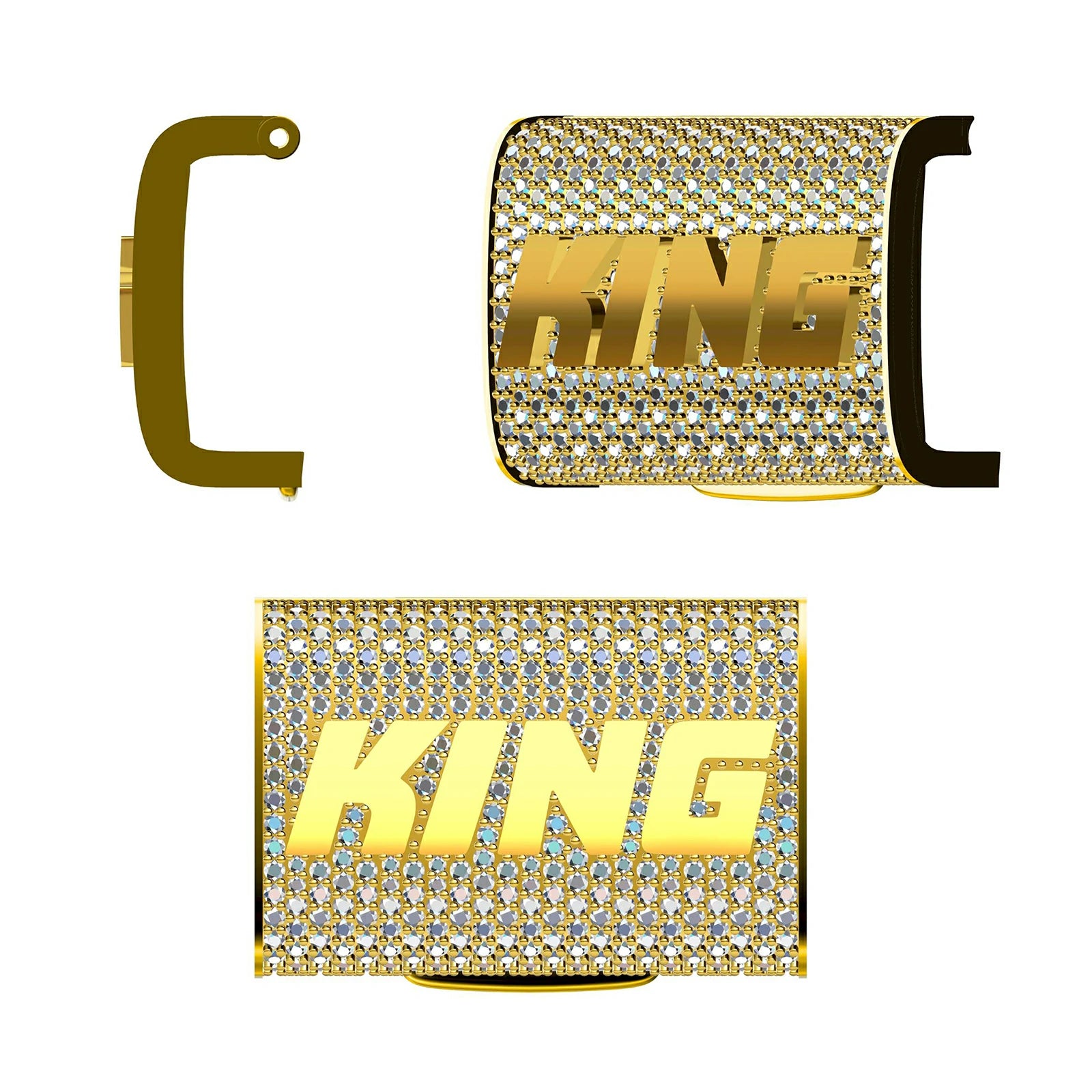 20mm Custom Letter Buckle Moissanite Bubble Cuban Link Chain