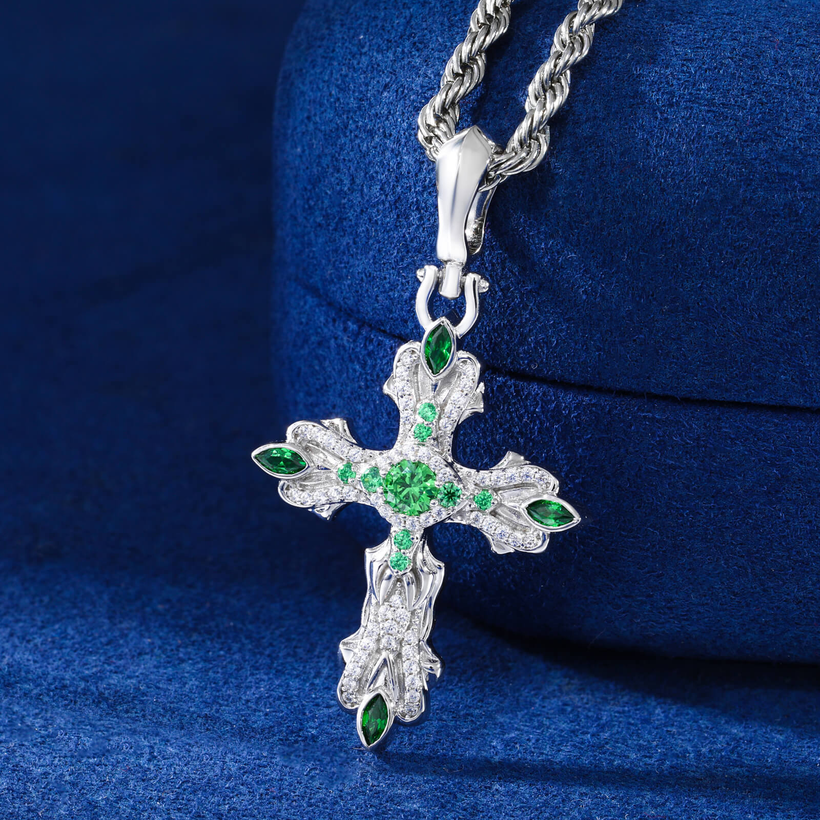 S925 Moissanite Cross Pendant