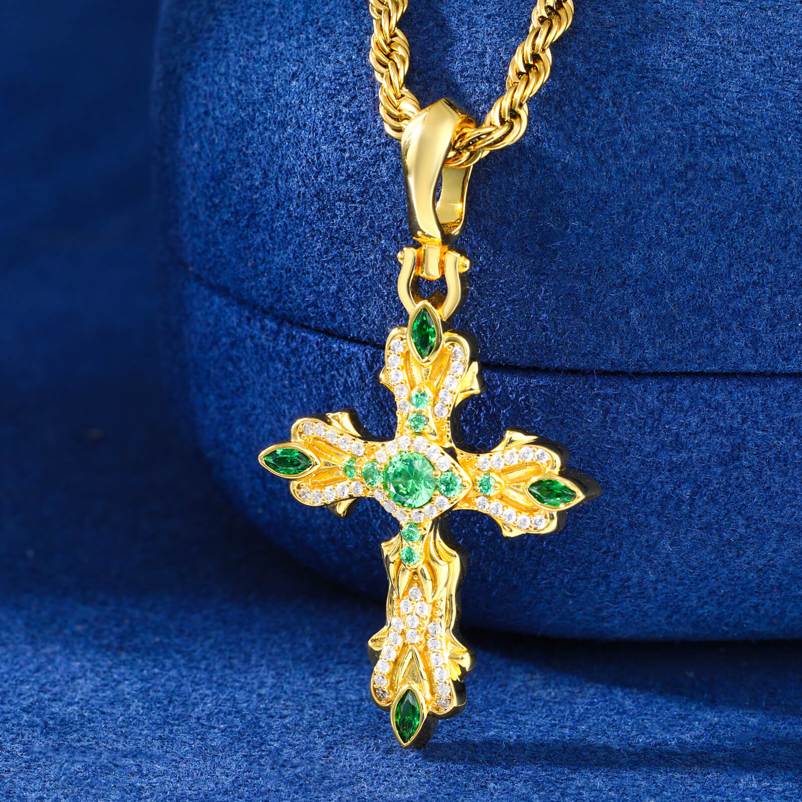 S925 Moissanite Cross Pendant