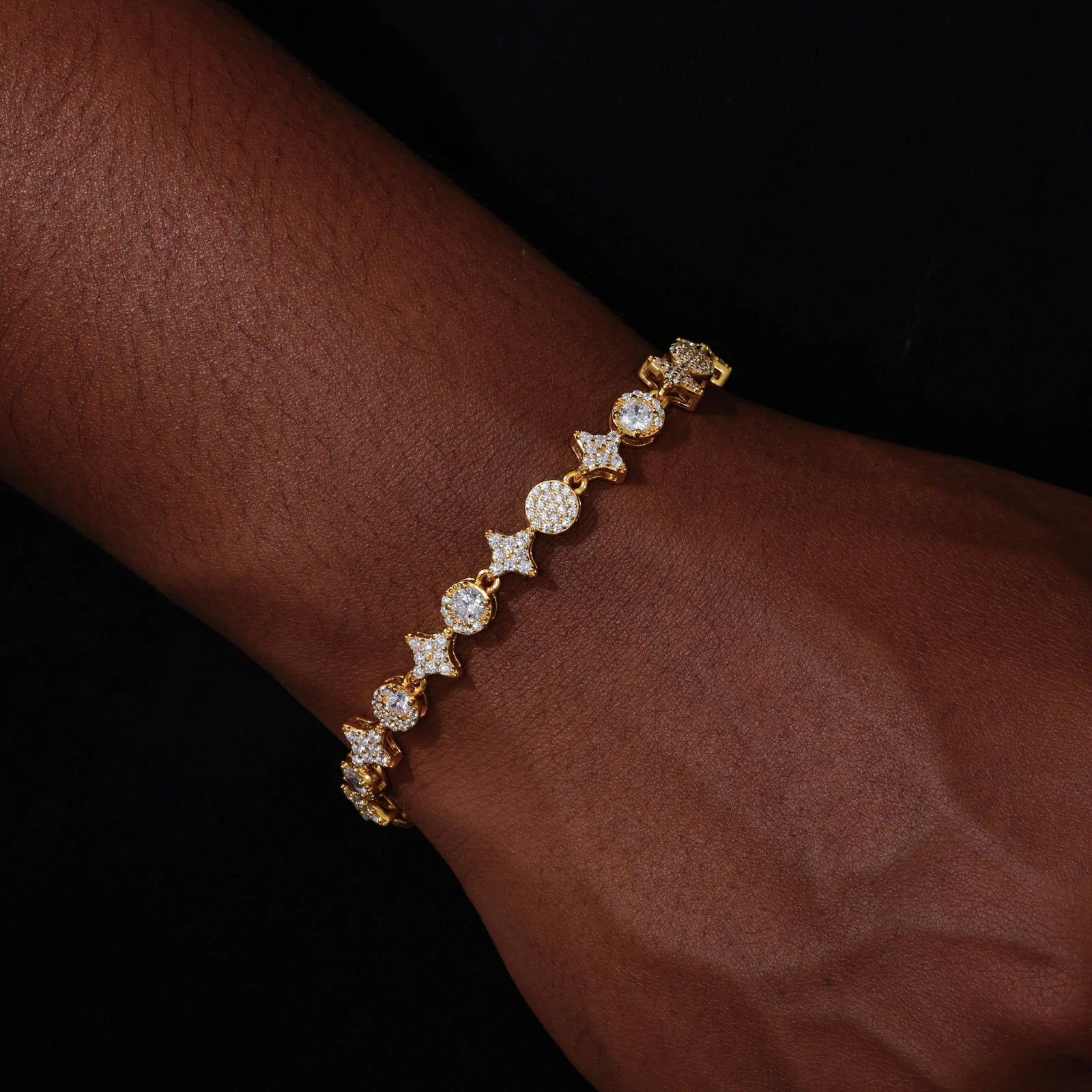 8mm S925 Moissanite Star Halo Tennis Bracelet