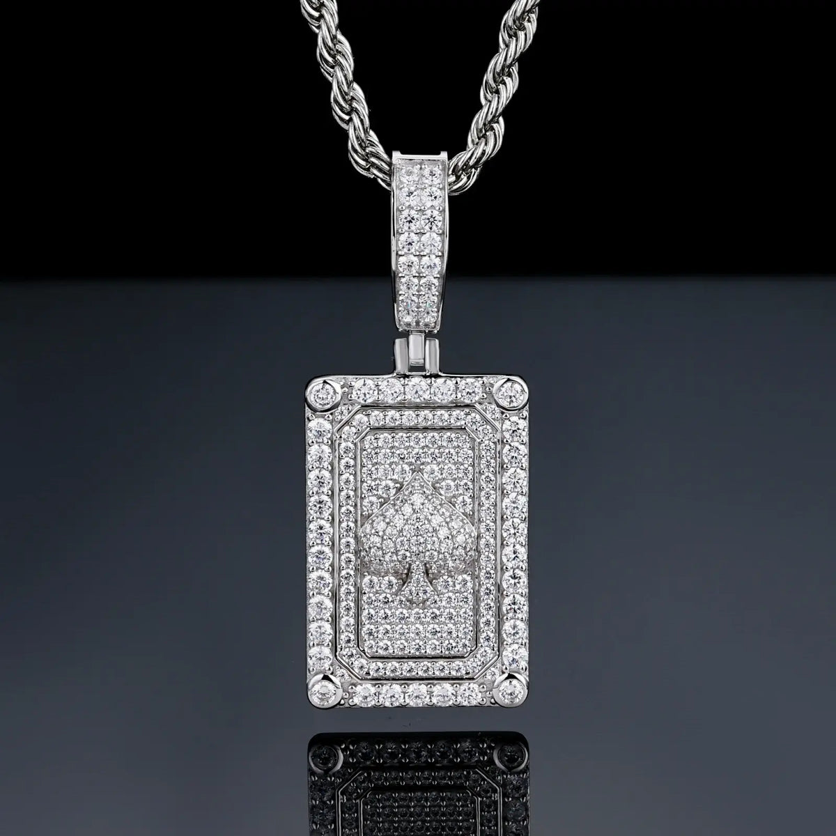 Spade Dog Tag Pendant