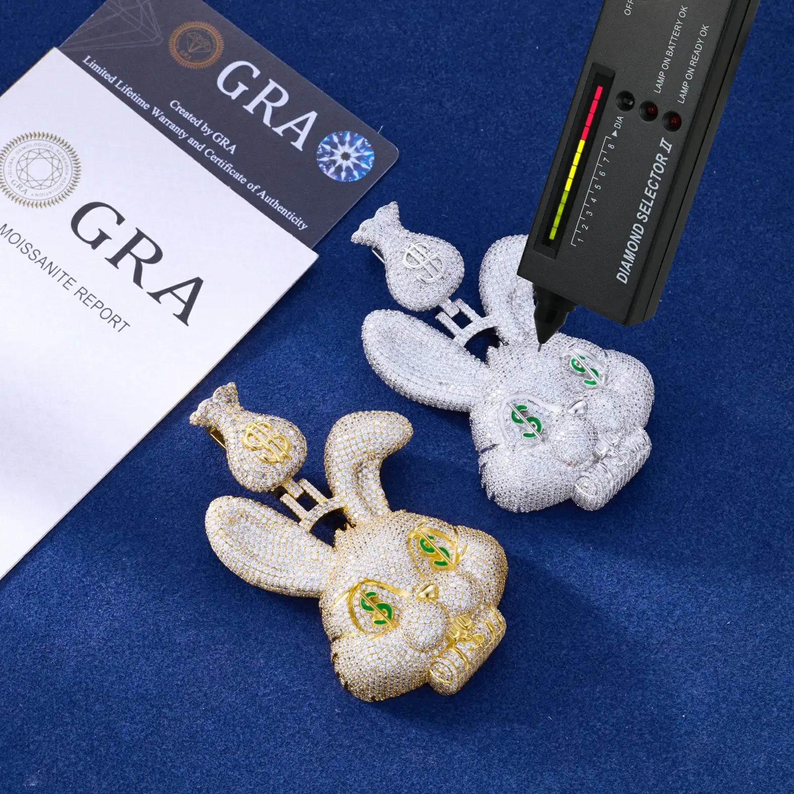 Oversized Greedy Rabbit Pendant