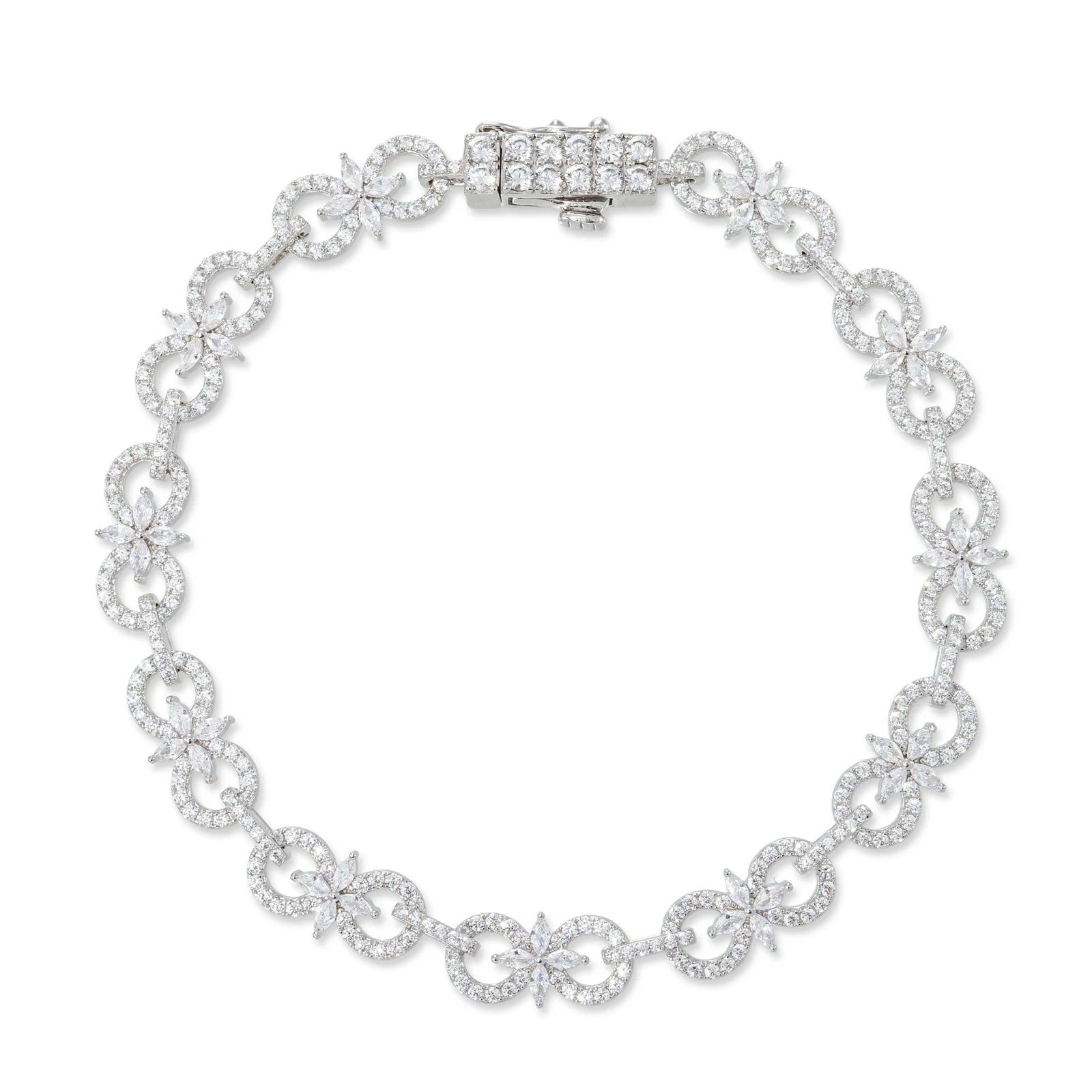 7.5mm S925 Moissanite Polar Star Infinity Bracelet