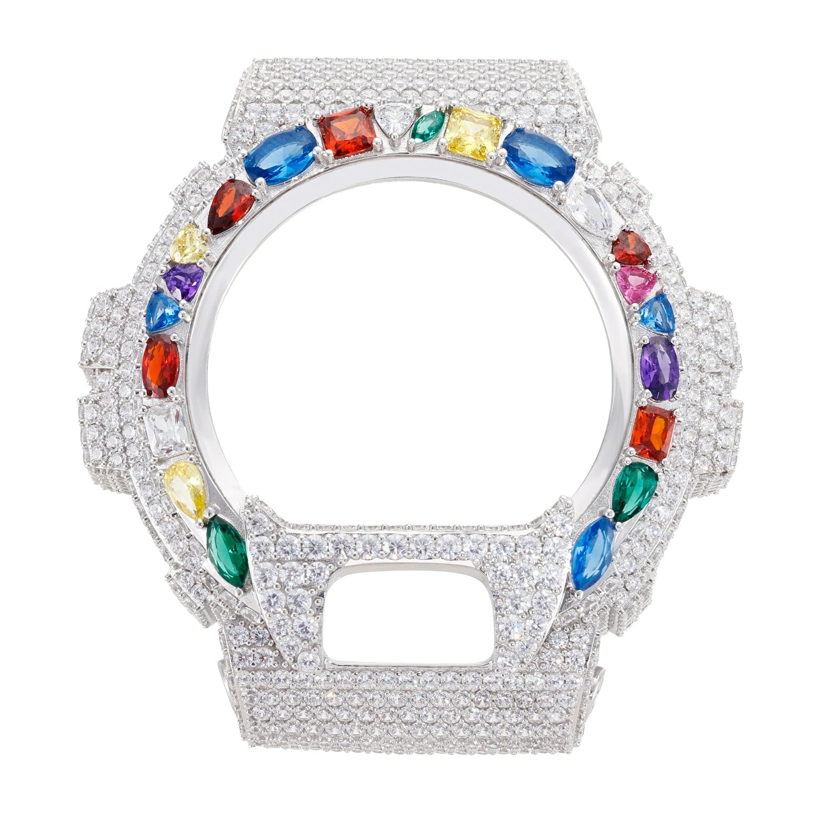S925 Moissanite Multi Color Gemstone Watch Case for DW6900