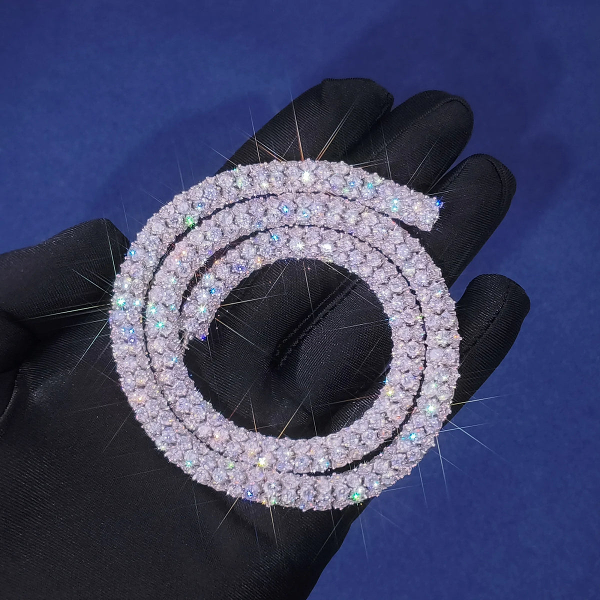 7mm S925 Moissanite 360° Tennis Chain
