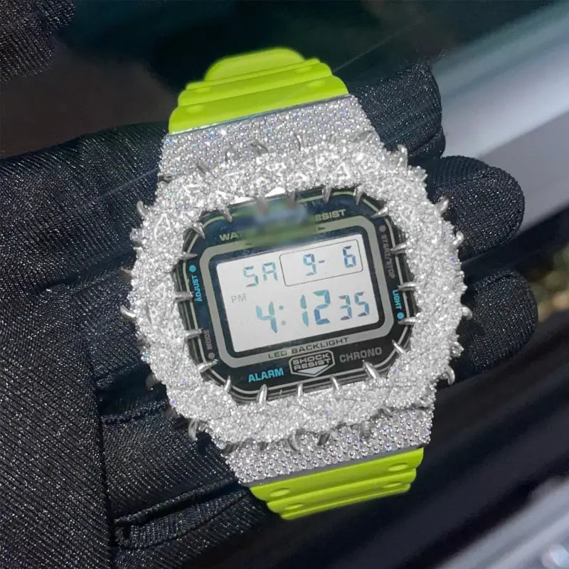 S925 Moissanite Vine Thorns Watch Case for DW5600