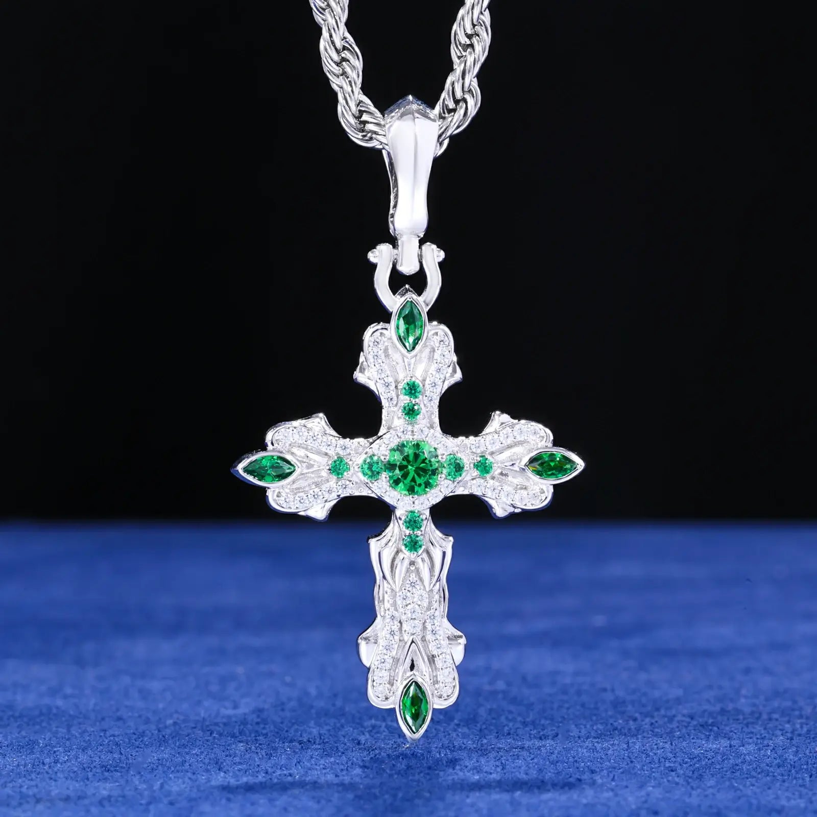 S925 Moissanite Cross Pendant