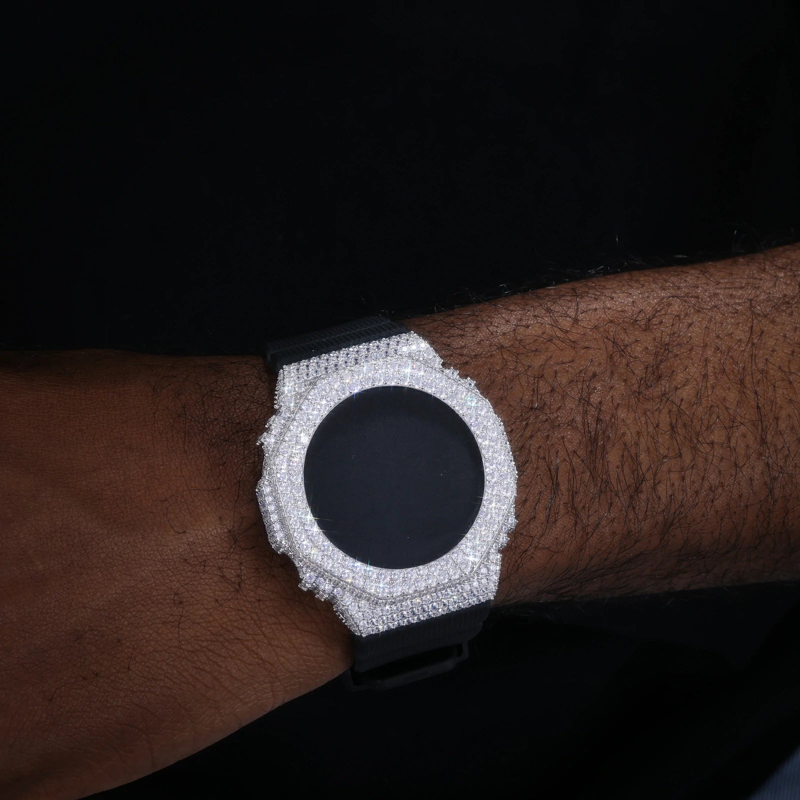Buss Down 2 Rows Moissanite Watch Bezel for GM2100/GM2110/GMB2100