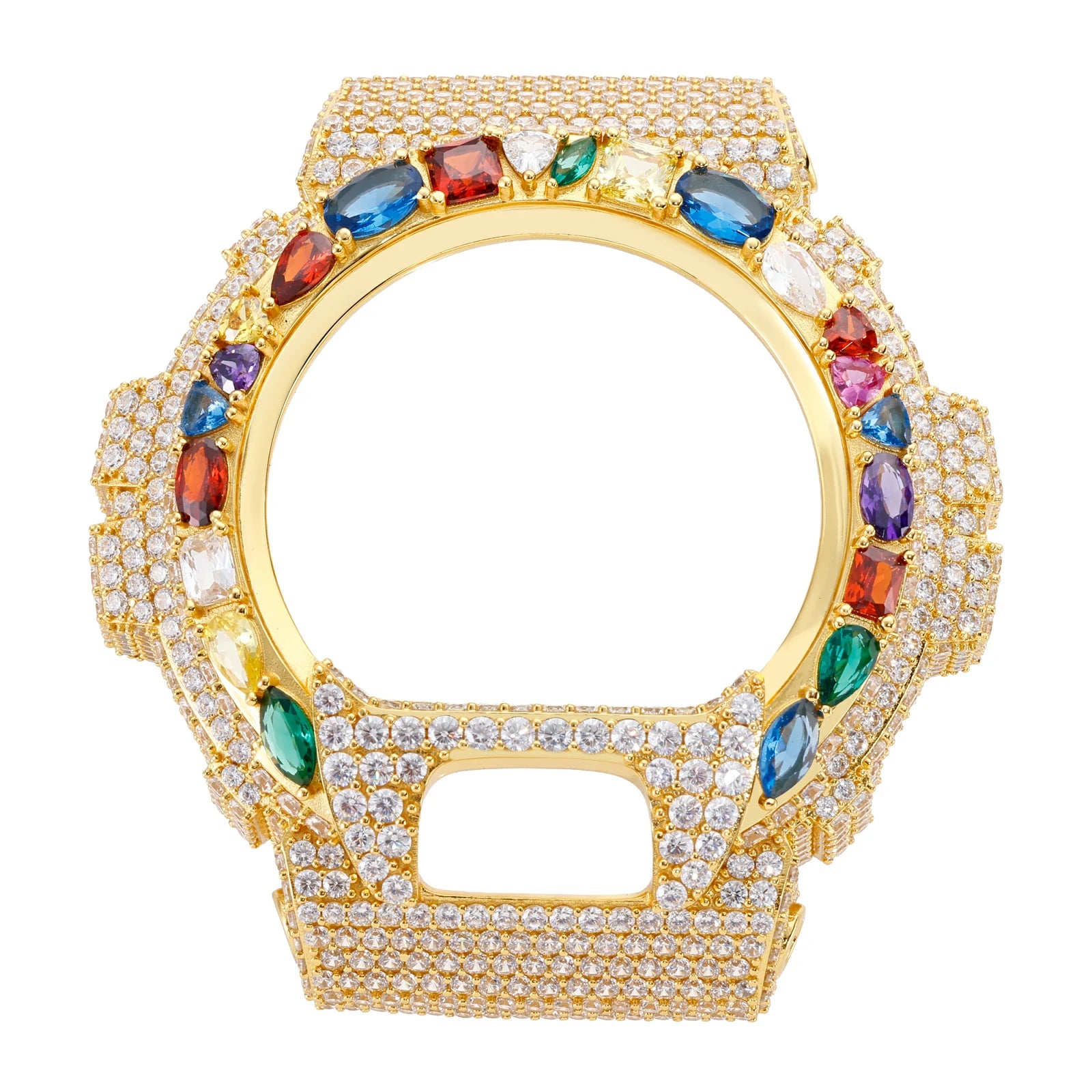 S925 Moissanite Multi Color Gemstone Watch Case for DW6900