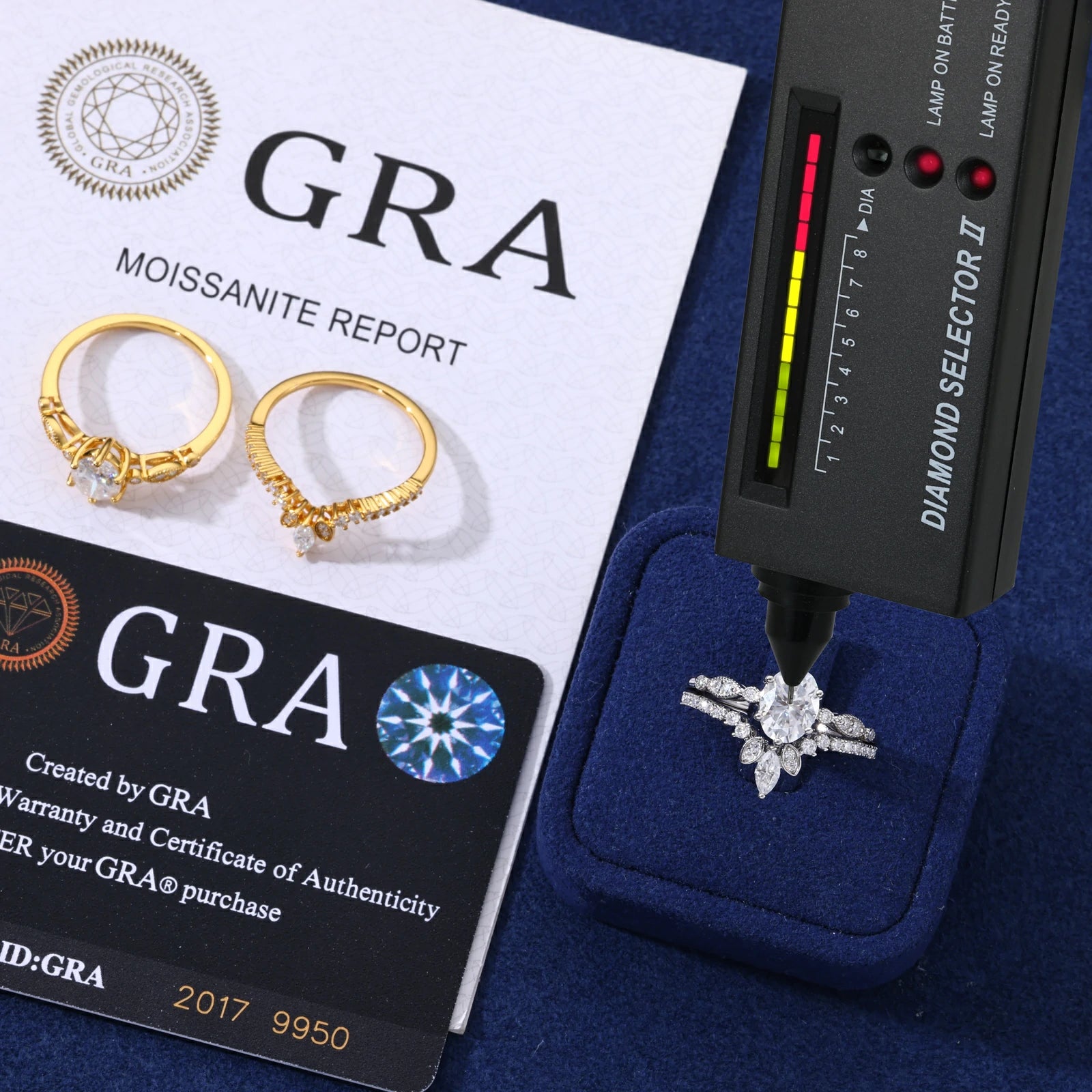 S925 Moissanite 2PC Crown Engagement Ring Set