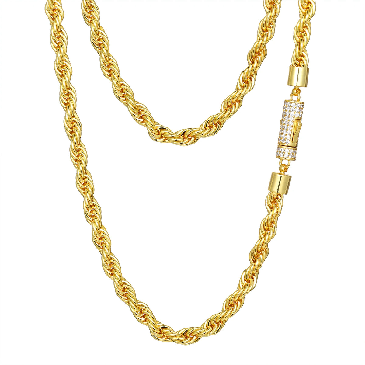 6mm 8mm 316L Moissanite Rope Chain