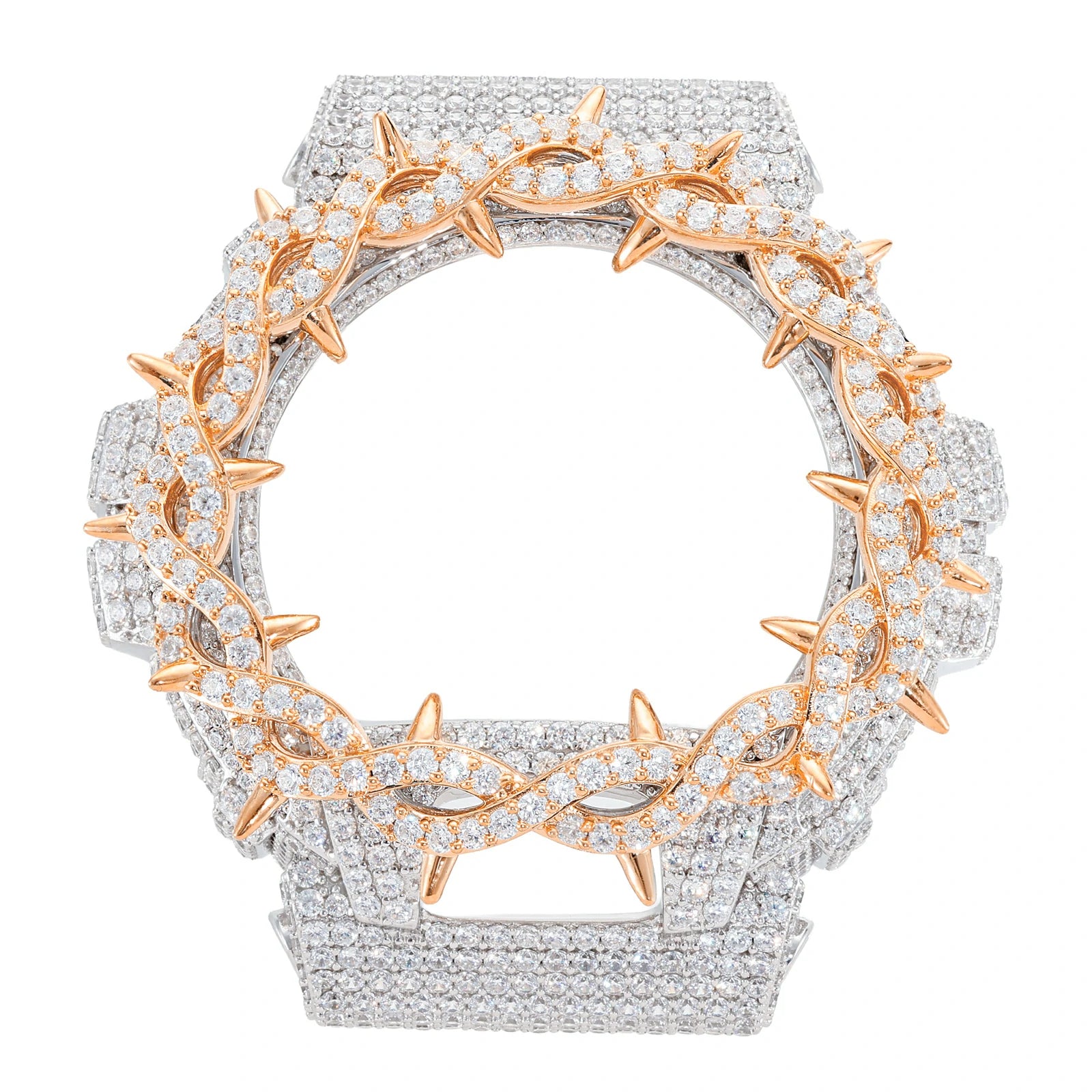 S925 Moissanite Twist Thorn Watch Case for DW6900