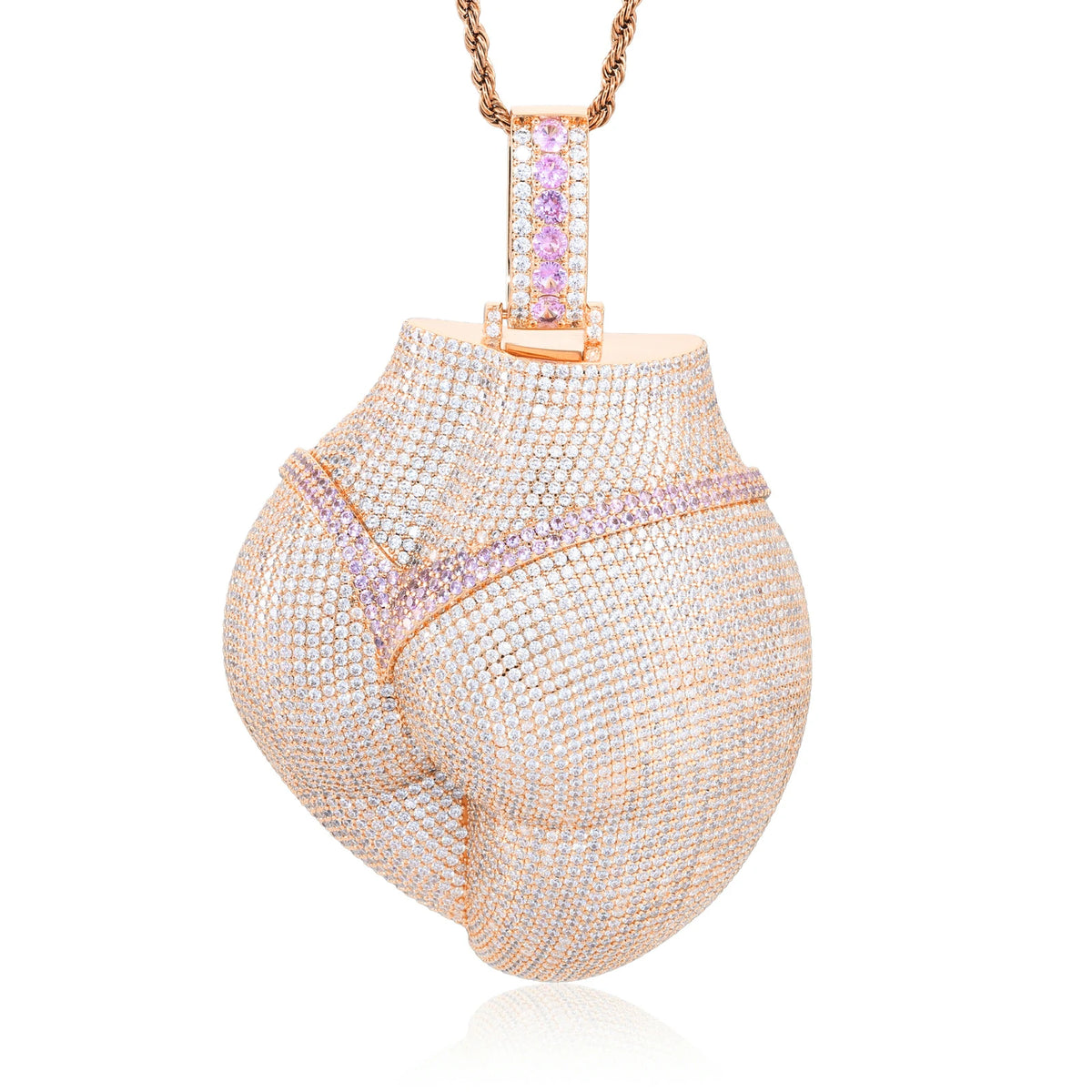 Micro Paved Moissanite Sexy Big ASS Pendant
