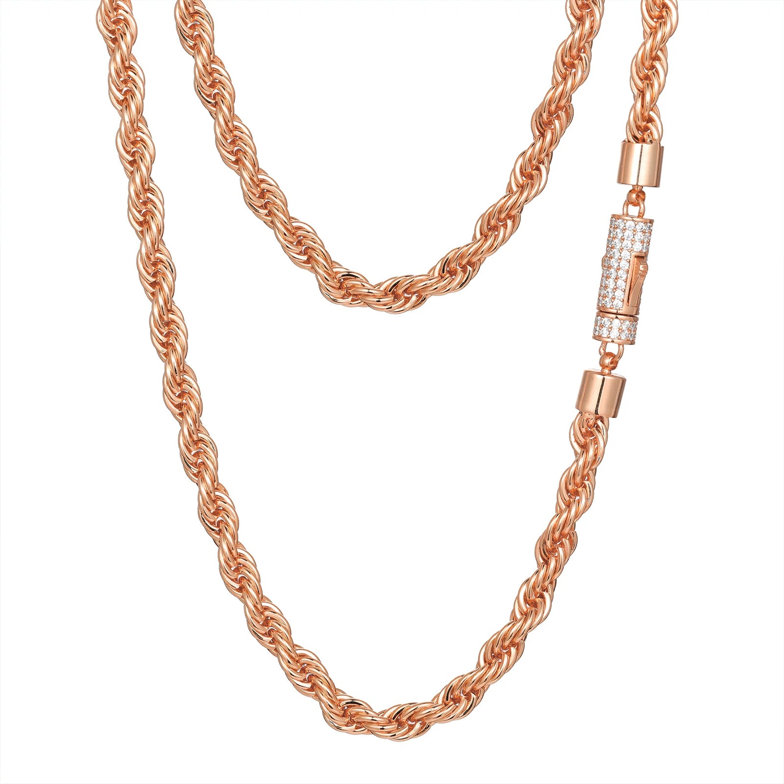 6mm 8mm 316L Moissanite Rope Chain