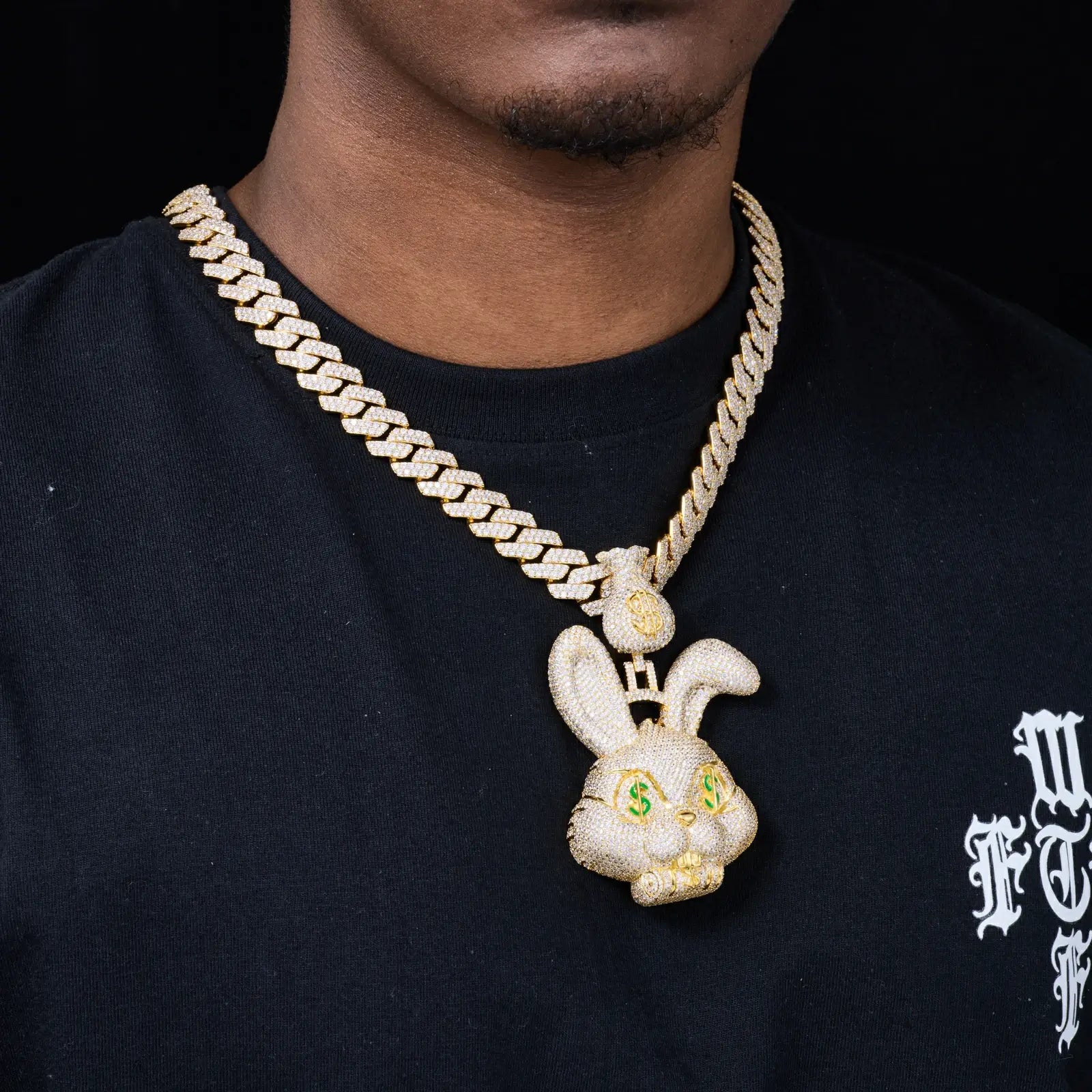 Oversized Greedy Rabbit Pendant