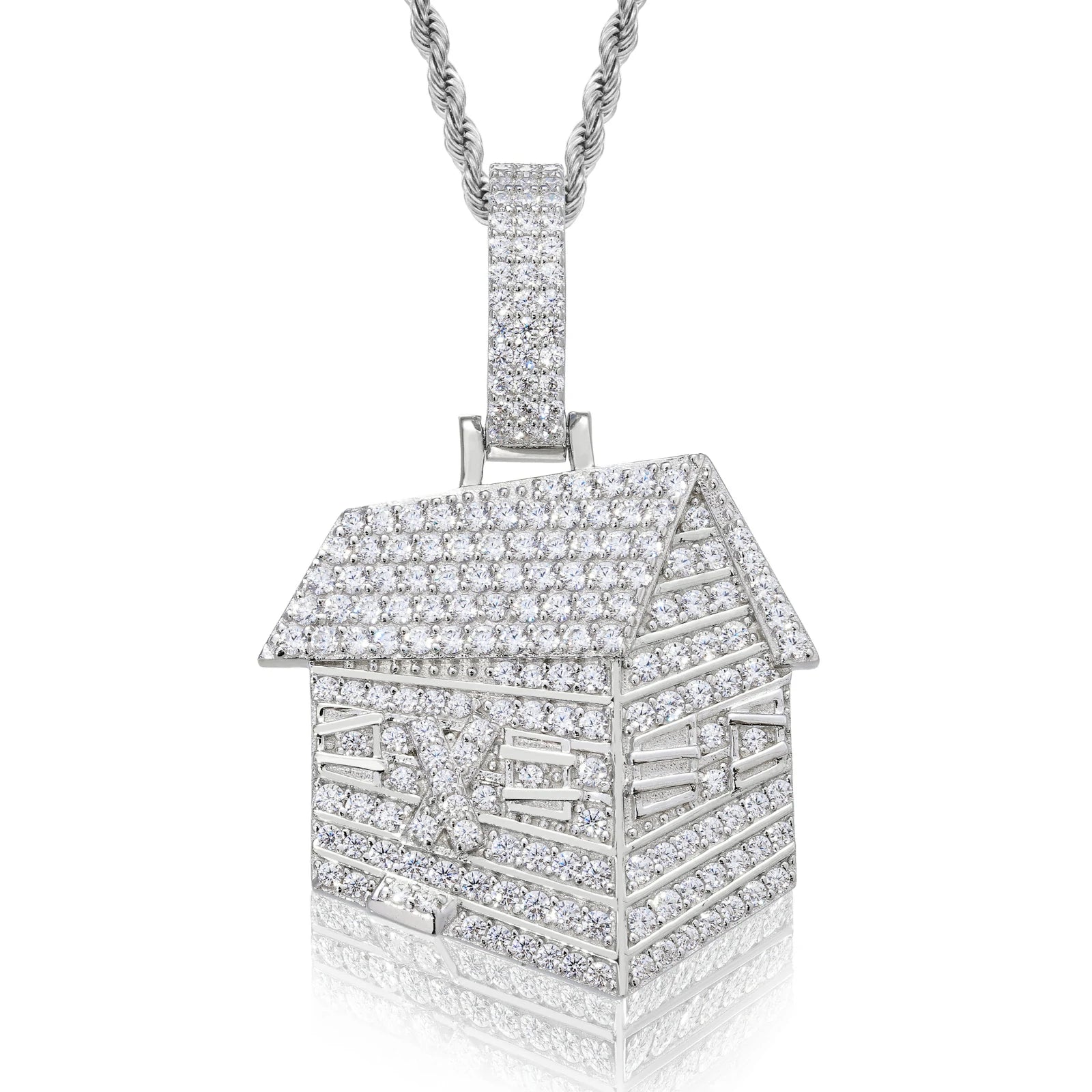S925 Moissanite Trap House Pendant