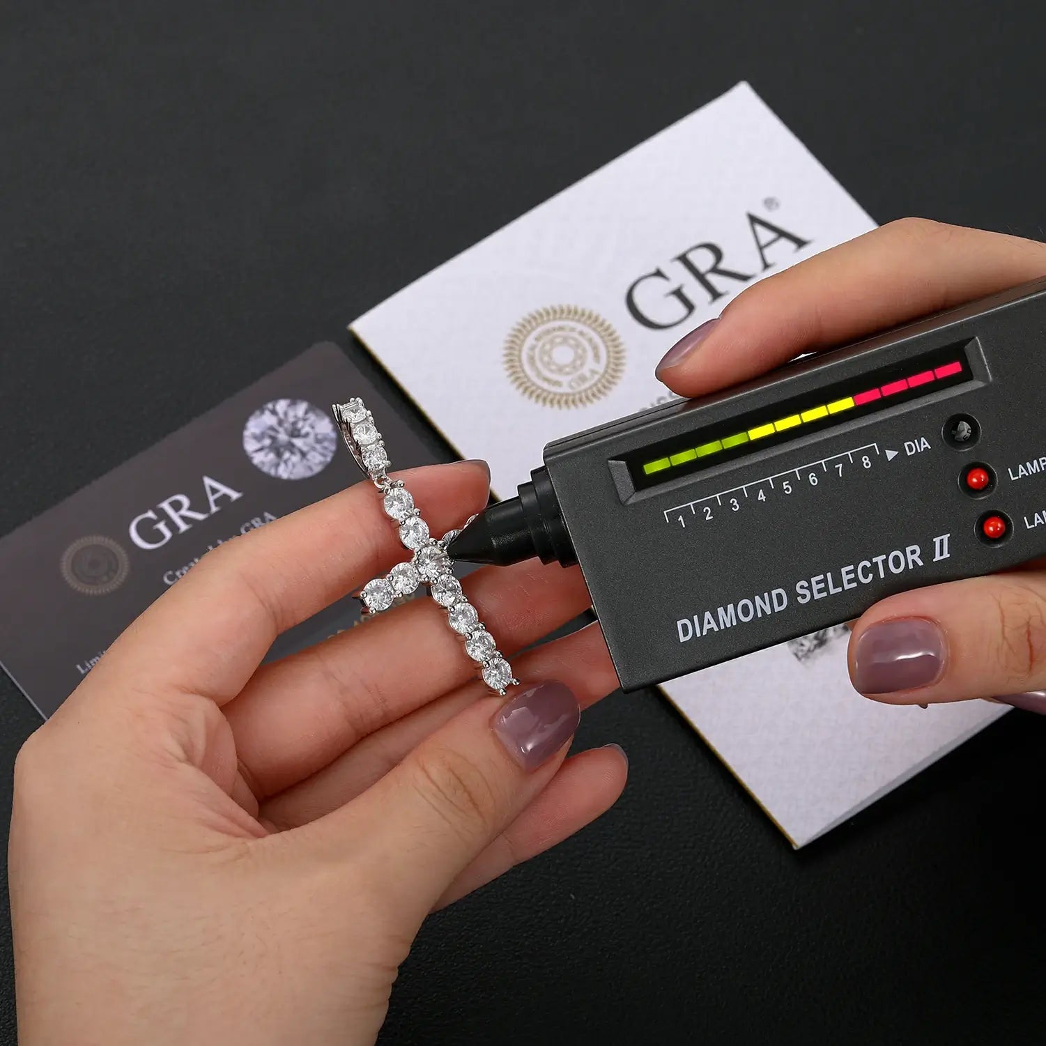 S925 6.7CT Moissanite Cross Pendant