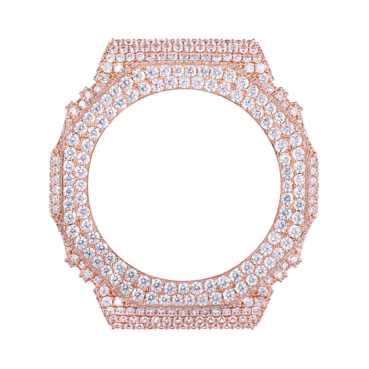 Buss Down 2 Rows Moissanite Watch Bezel for GM2100/GM2110/GMB2100