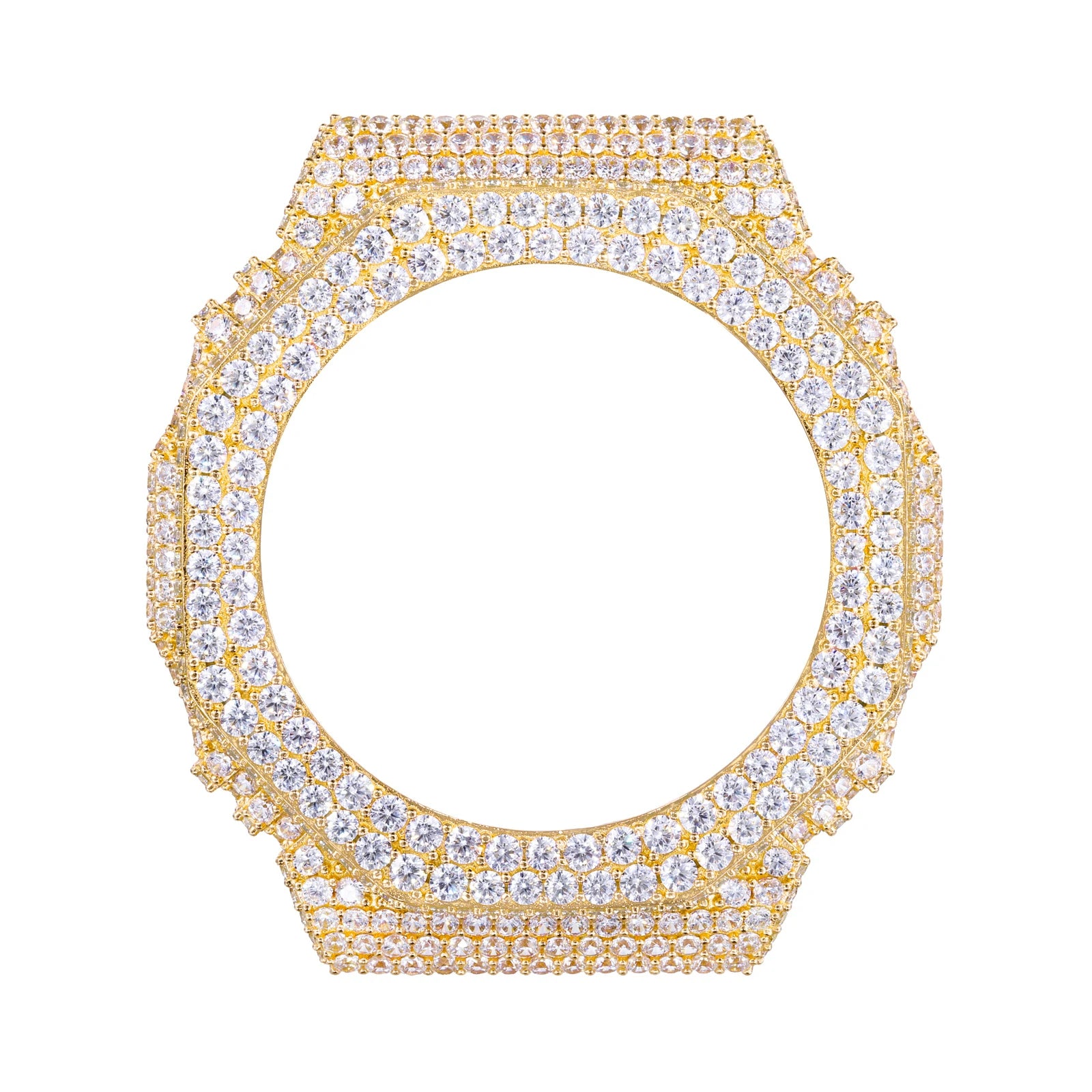 Buss Down 2 Rows Moissanite Watch Bezel for GM2100/GM2110/GMB2100
