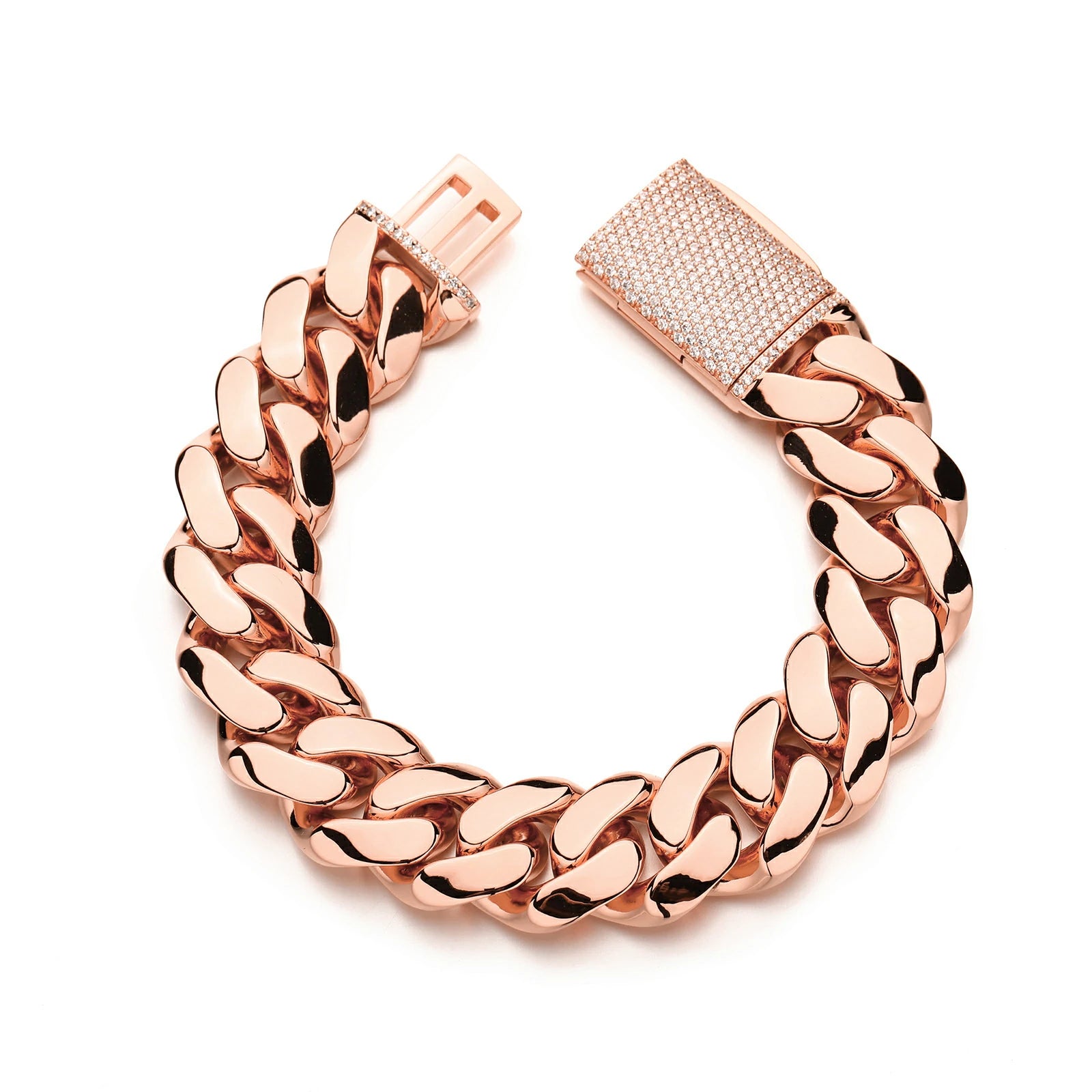 22mm Rose Gold Miami Cuban Link Chain