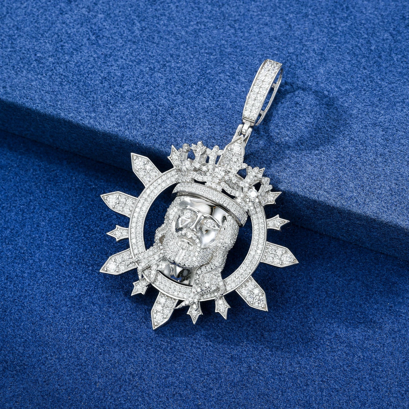 S925 Moissanite Radiance Jesus Pendant