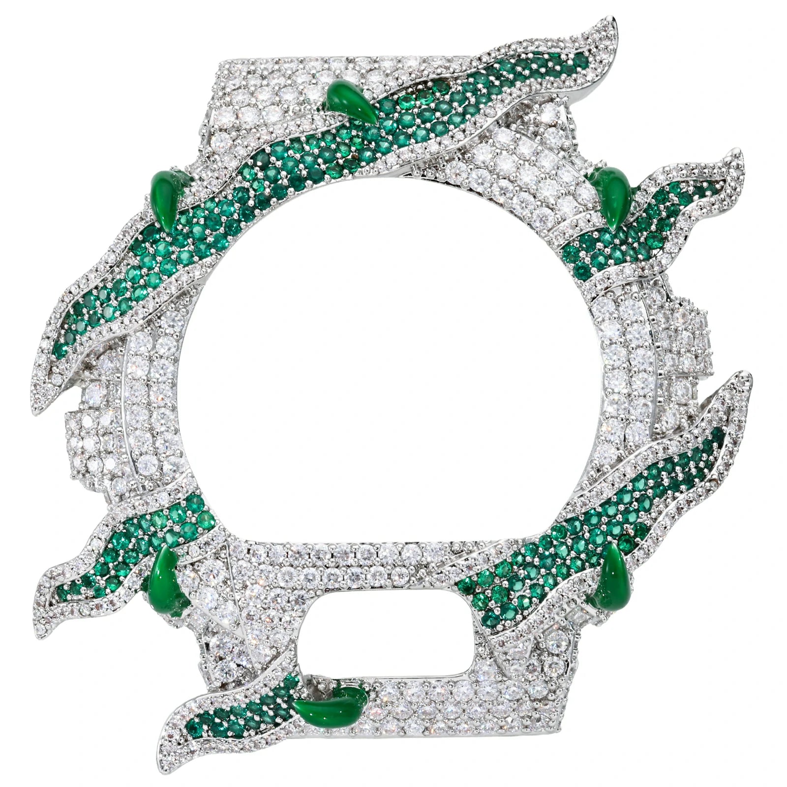 925 Sterling Silver Moissanite Flame Watch Case for DW6900