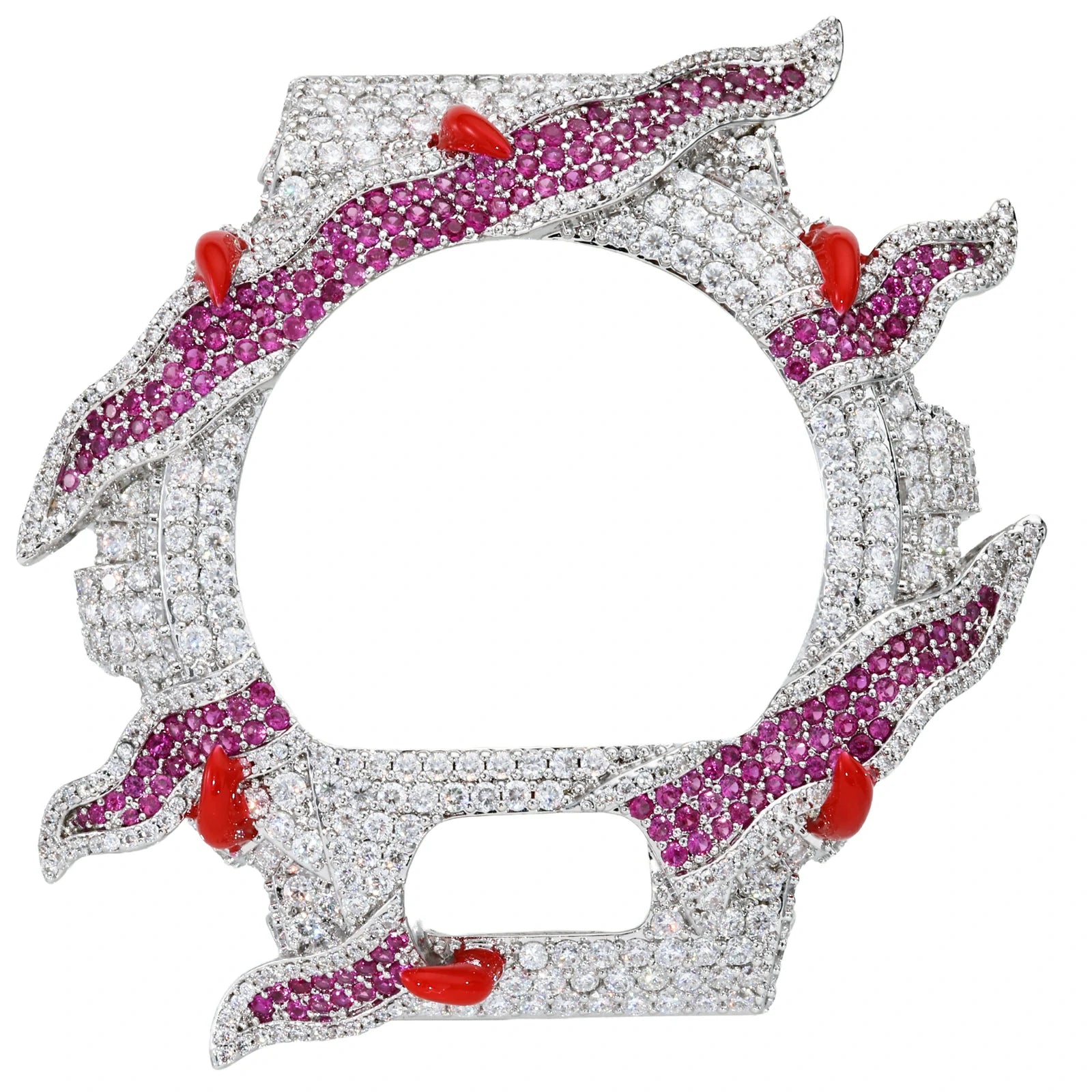925 Sterling Silver Moissanite Flame Watch Case for DW6900