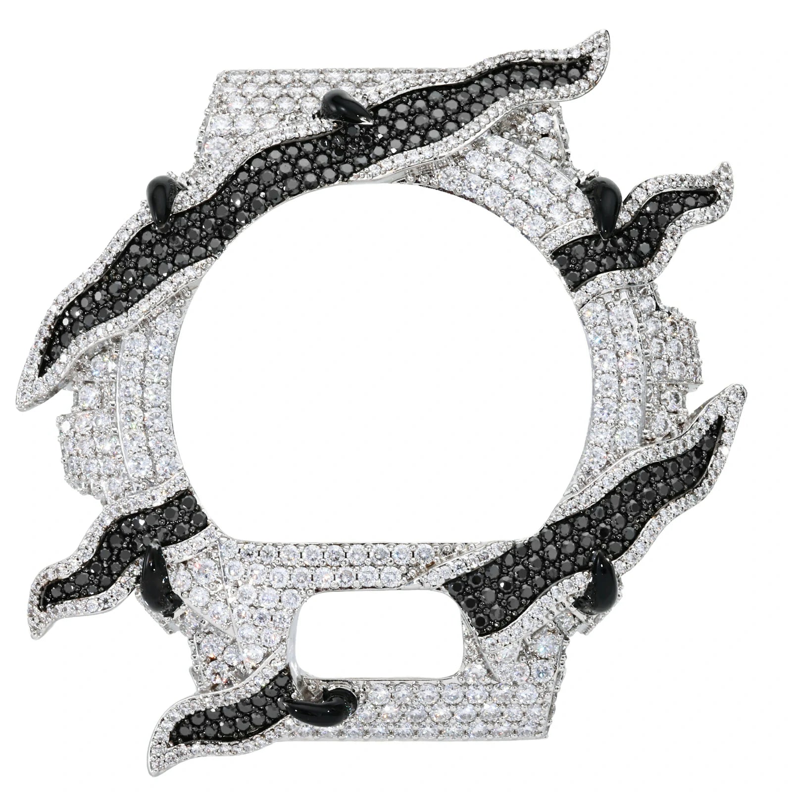 925 Sterling Silver Moissanite Flame Watch Case for DW6900