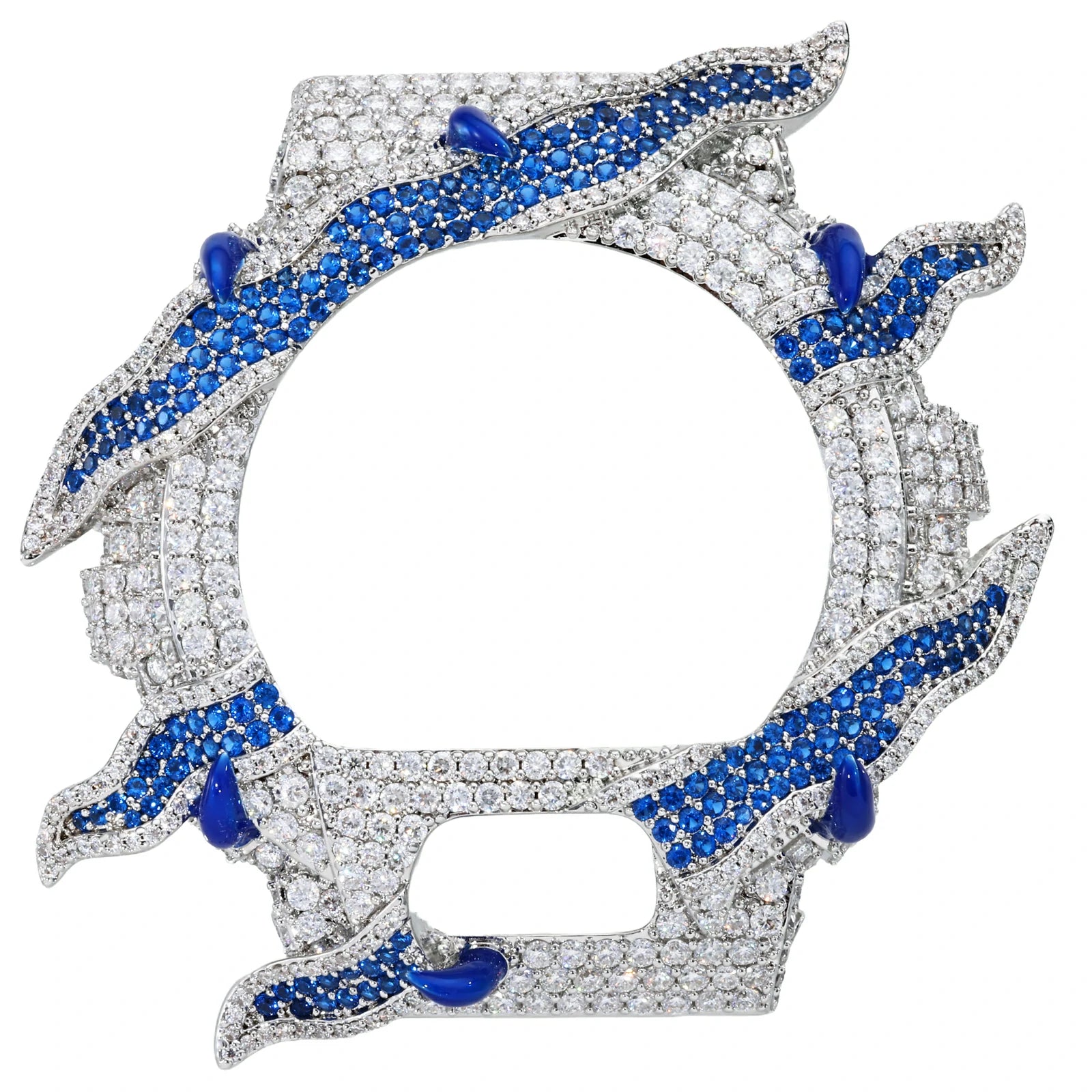 925 Sterling Silver Moissanite Flame Watch Case for DW6900