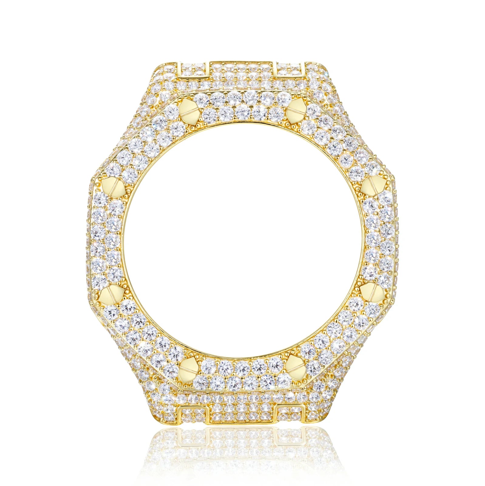 S925 Moissanite Bust Down Watch Bezel Case - GA2100