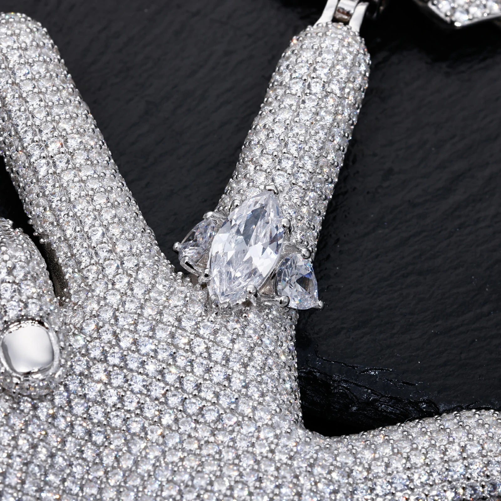 Moissanite YVL Hand Gesture Pendant