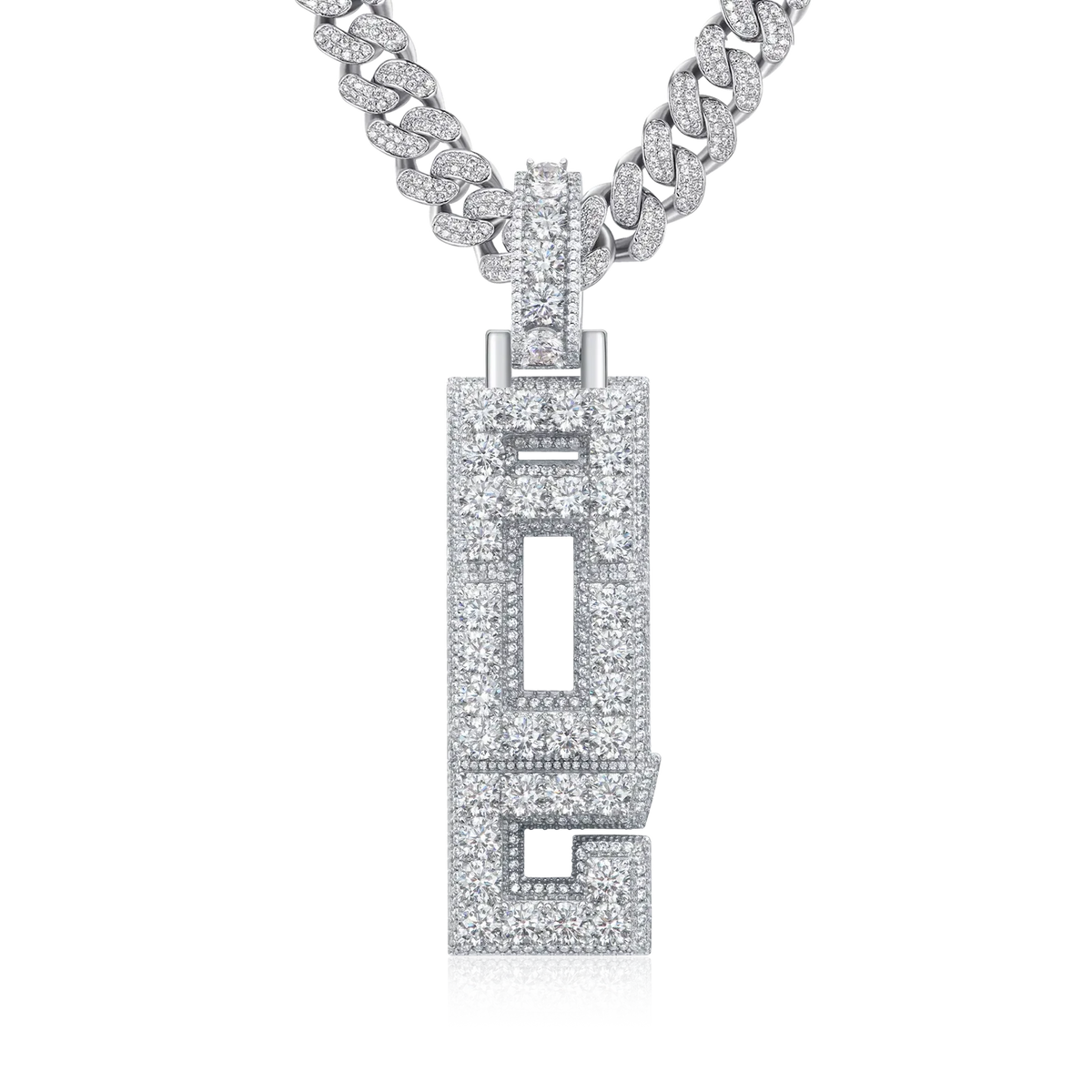 Custom Radiant Layers Vertical Letter Pendant