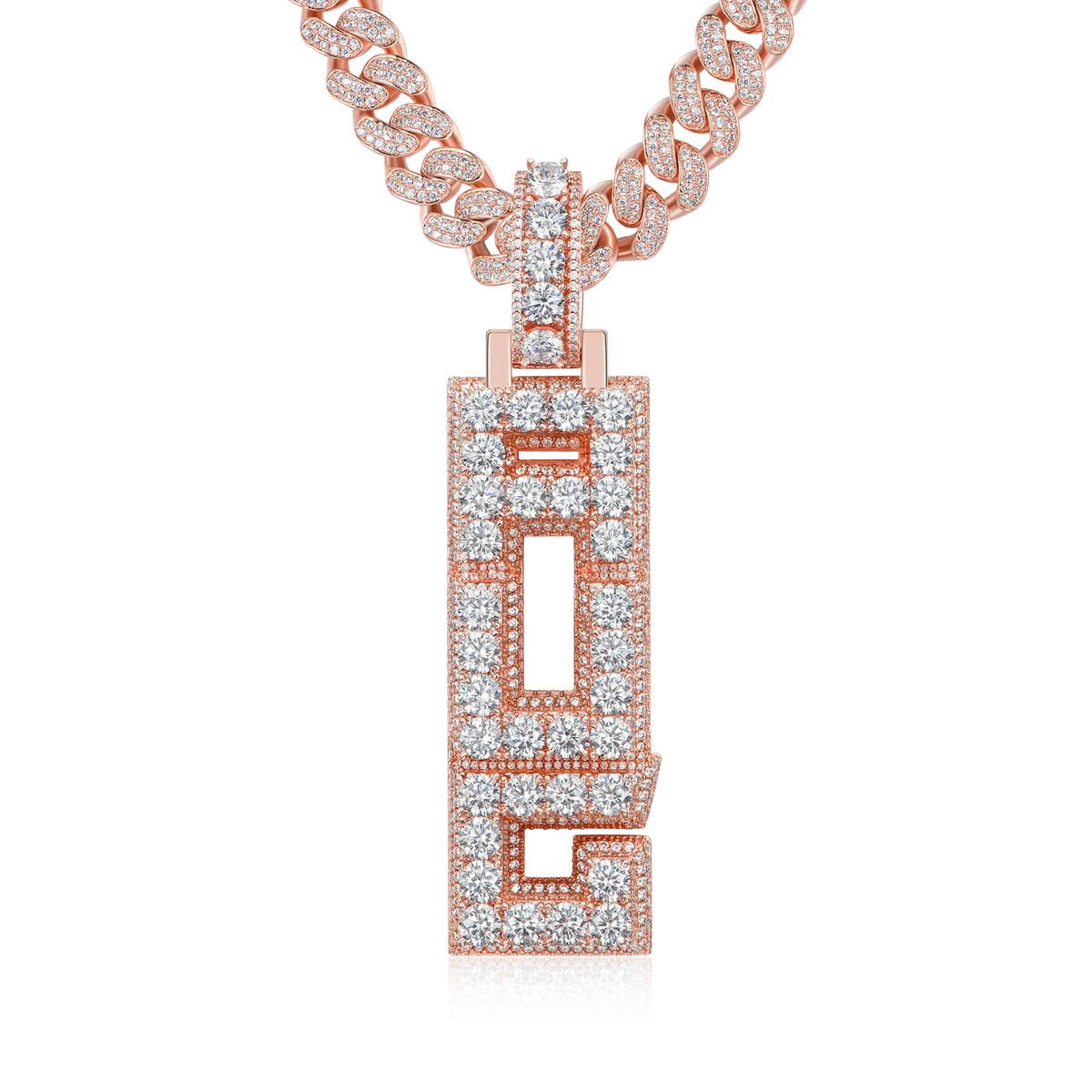Custom Radiant Layers Vertical Letter Pendant