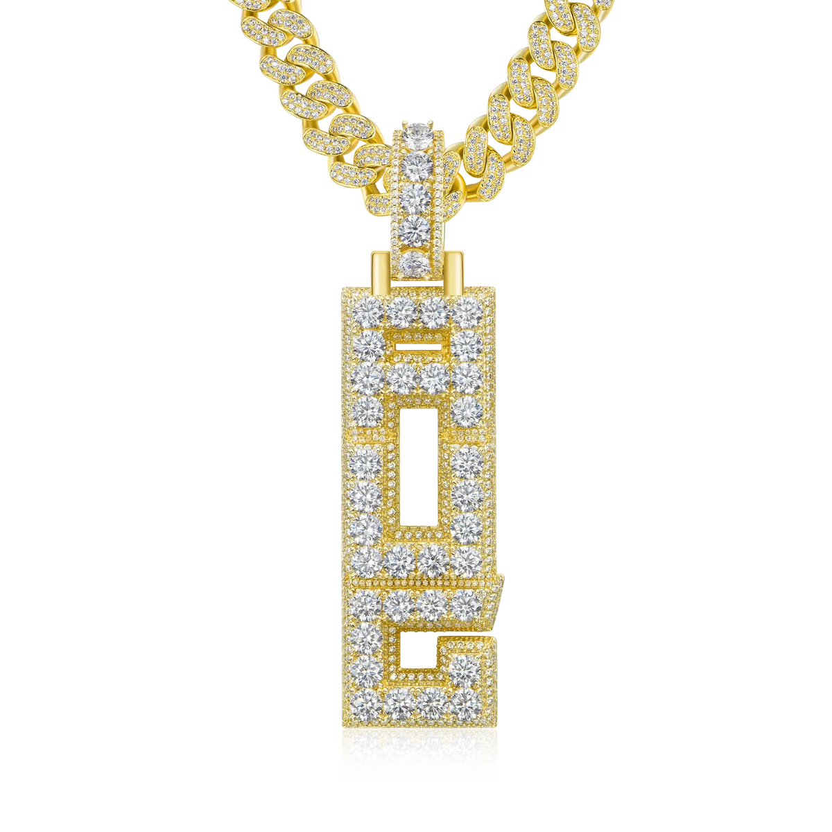 Custom Radiant Layers Vertical Letter Pendant
